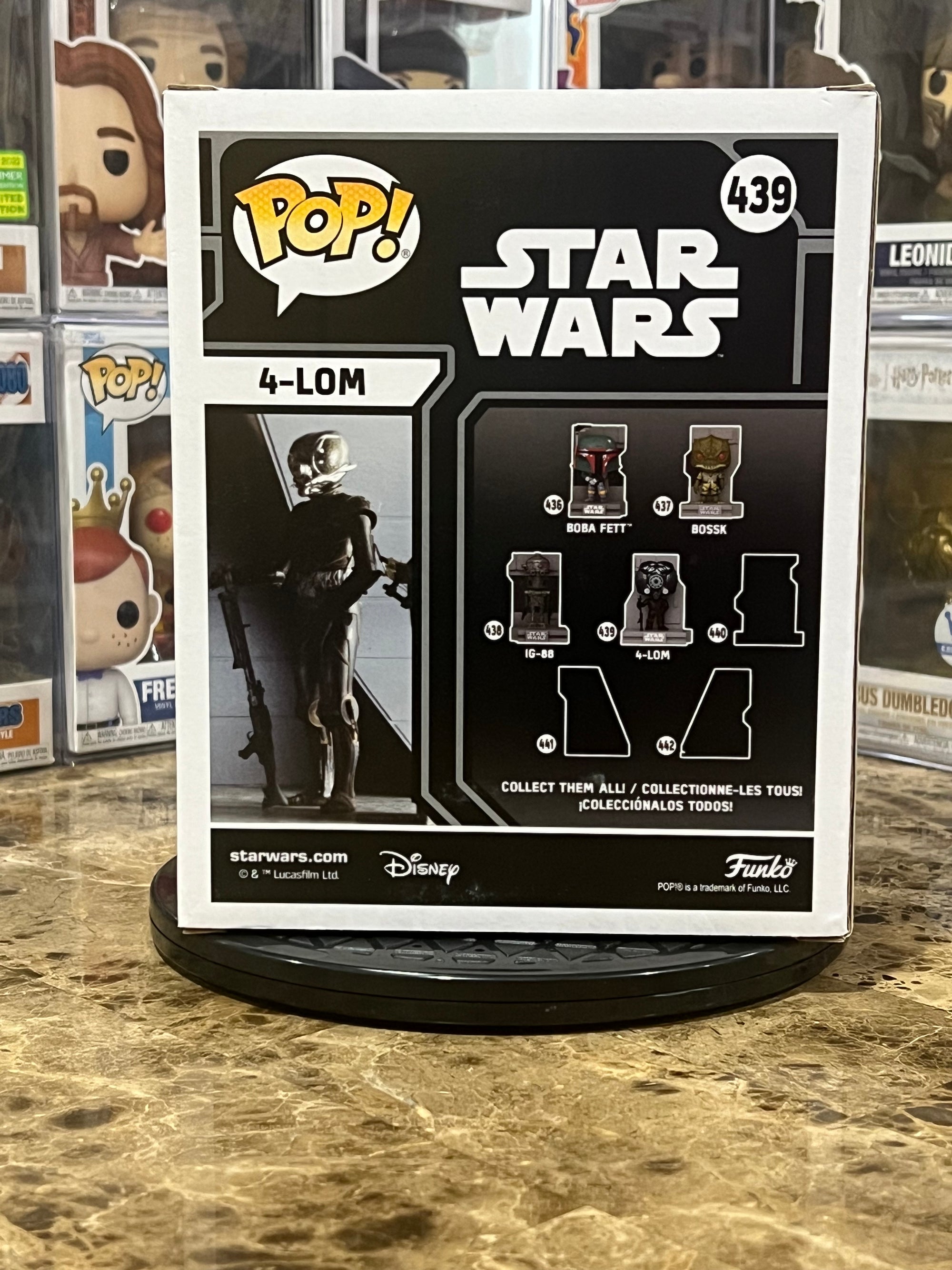 Funko Pop Star Wars Bounty Hunters Collection:4-Lom #439