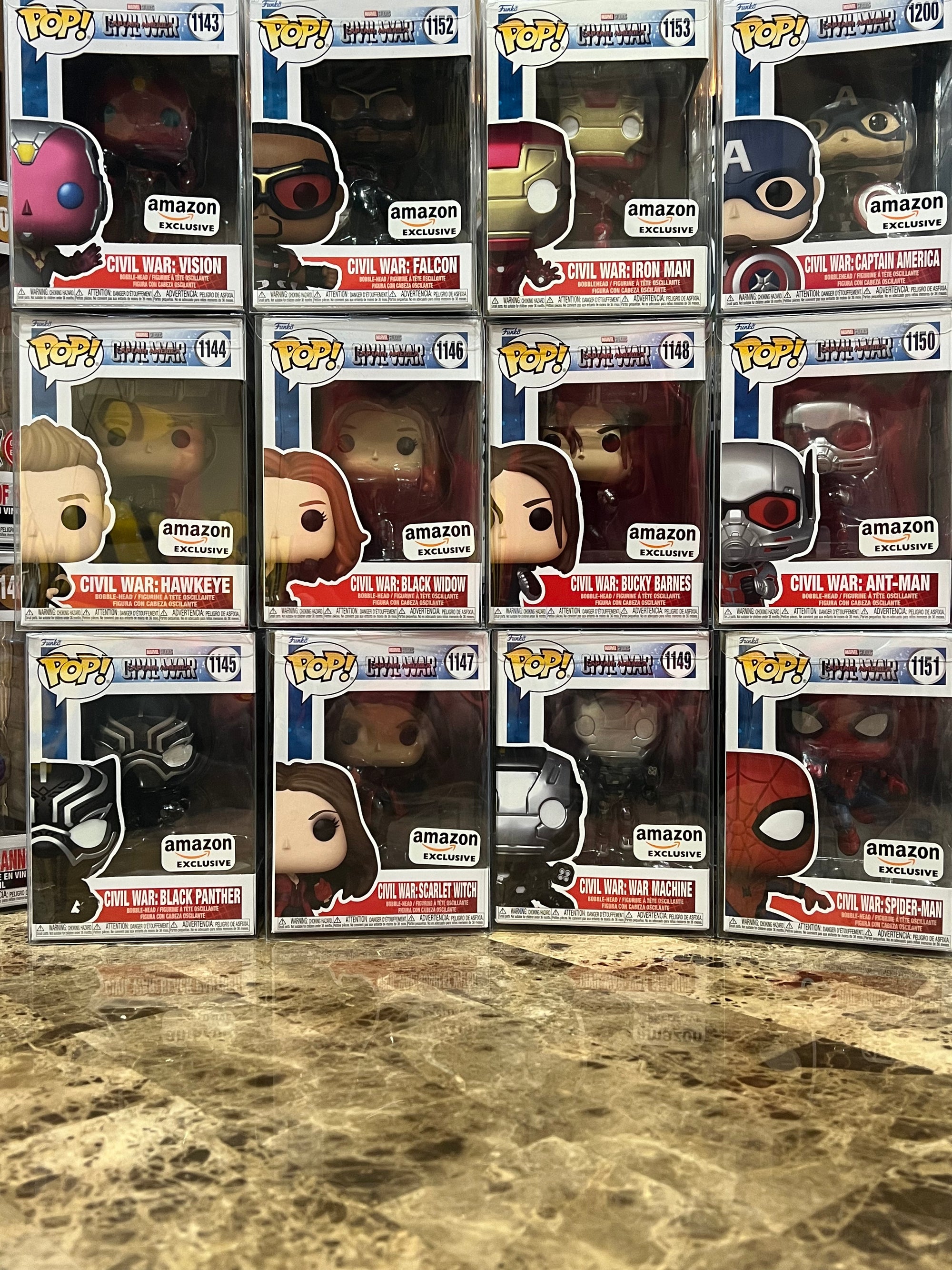 Funko Pop Captain America Civil War Build a Scene Complete Set