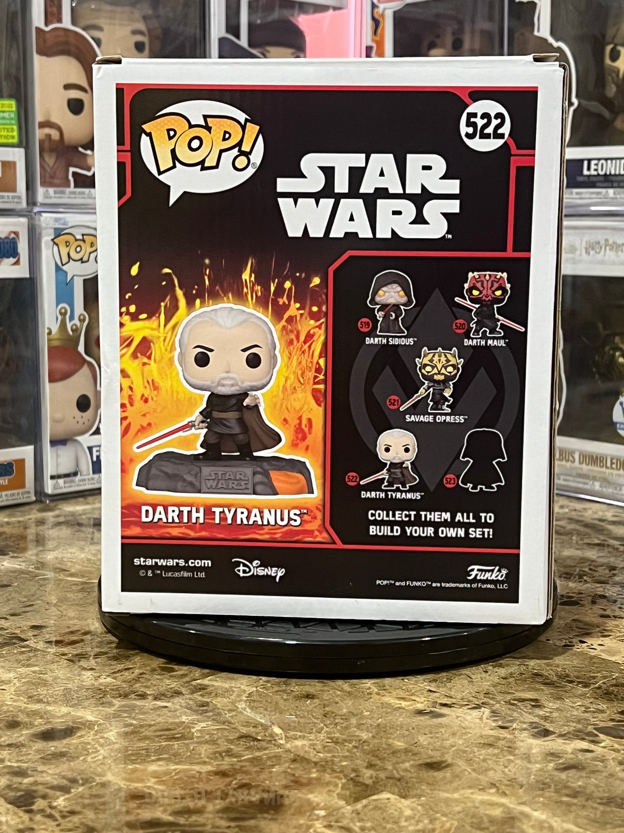 Funko Pop Star Wars Red Saber Series Vol 1:Darth Tyranus #522