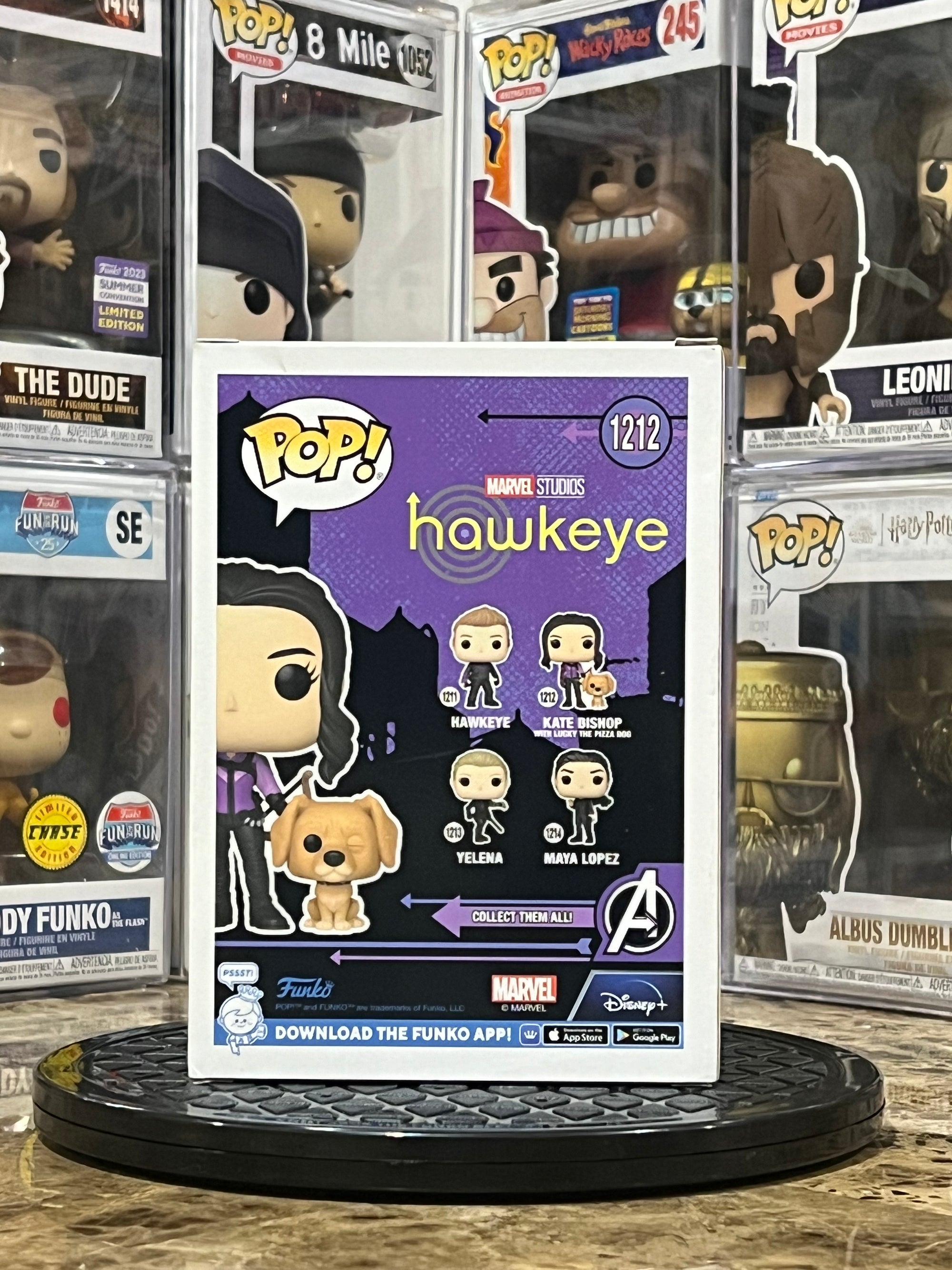 Funko Pop Hawkeye Kate Bishop w/ Lucky the Pizza Dog #1212
