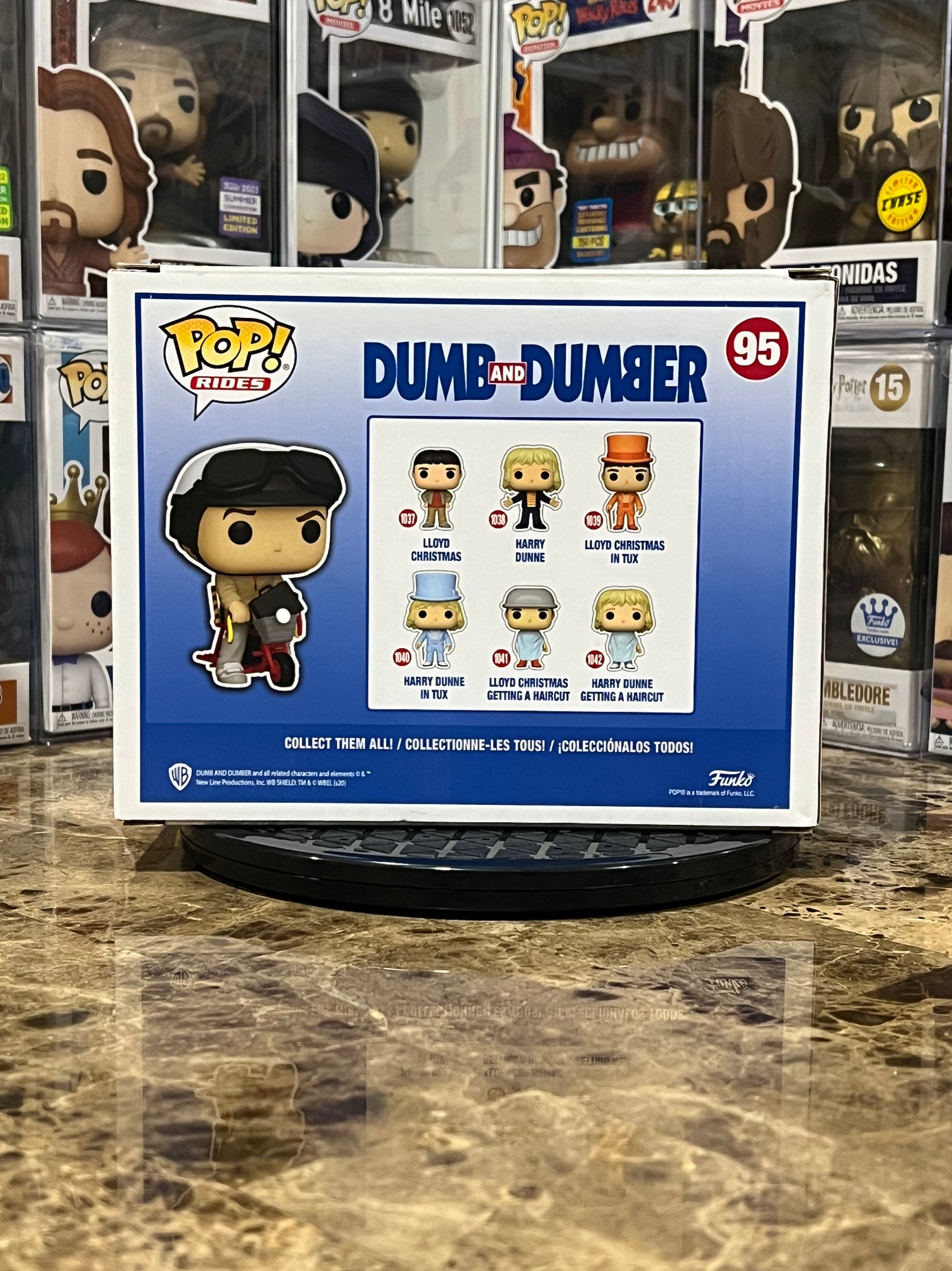 Funko Pop Dumb and Dumberer Lloyd Christmas on Bicycle #95
