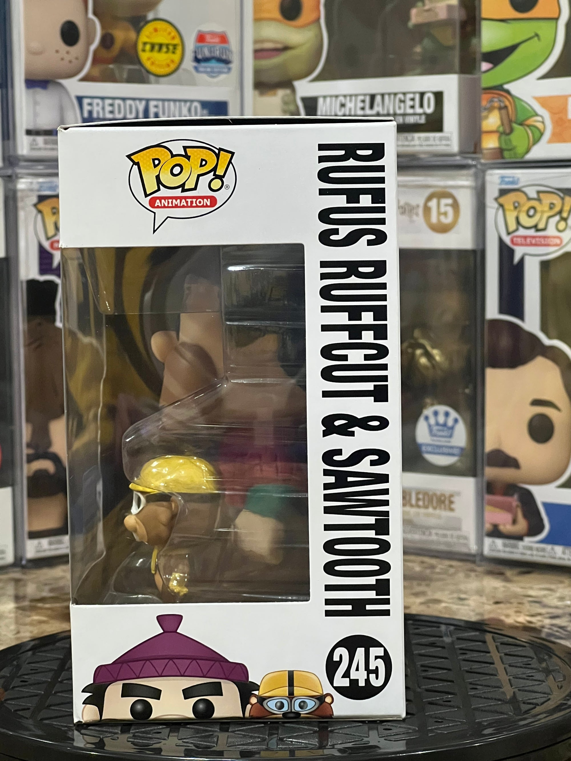 Funko Pop Wacky Races Rufus Ruffcut & Sawtooth #245 SDCC 2017