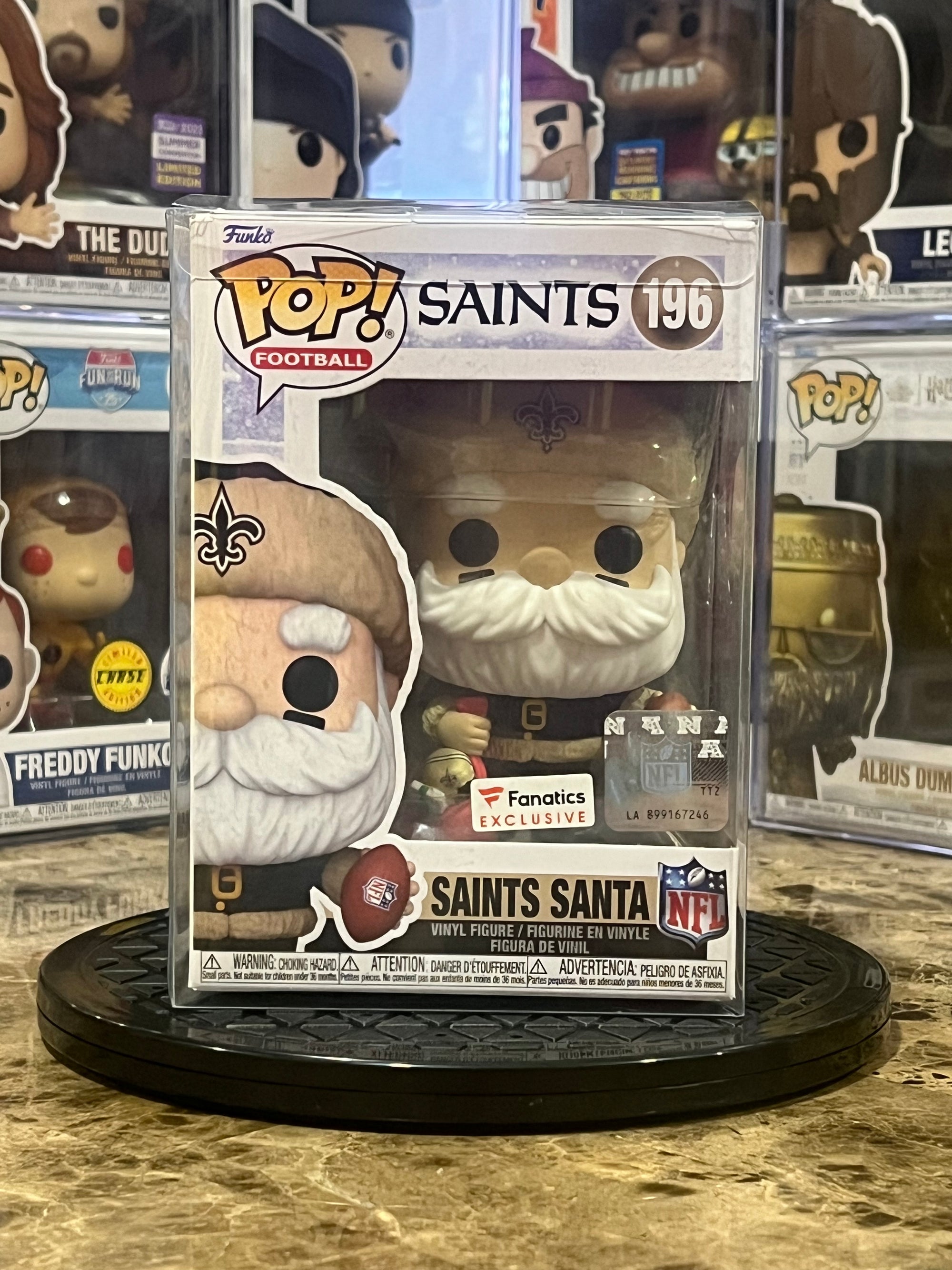 Funko Pop New Orleans Saints Santa #196 Fanatics Exclusive