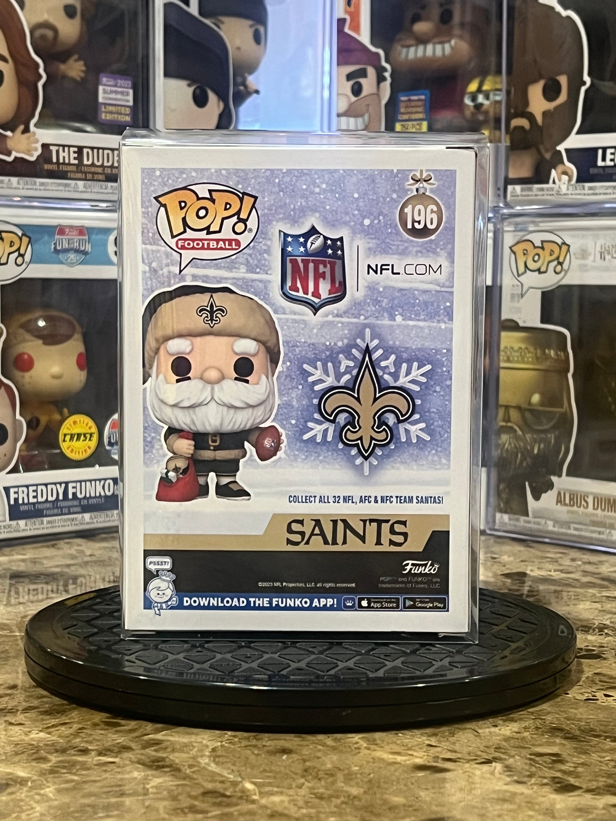 Funko Pop New Orleans Saints Santa #196 Fanatics Exclusive