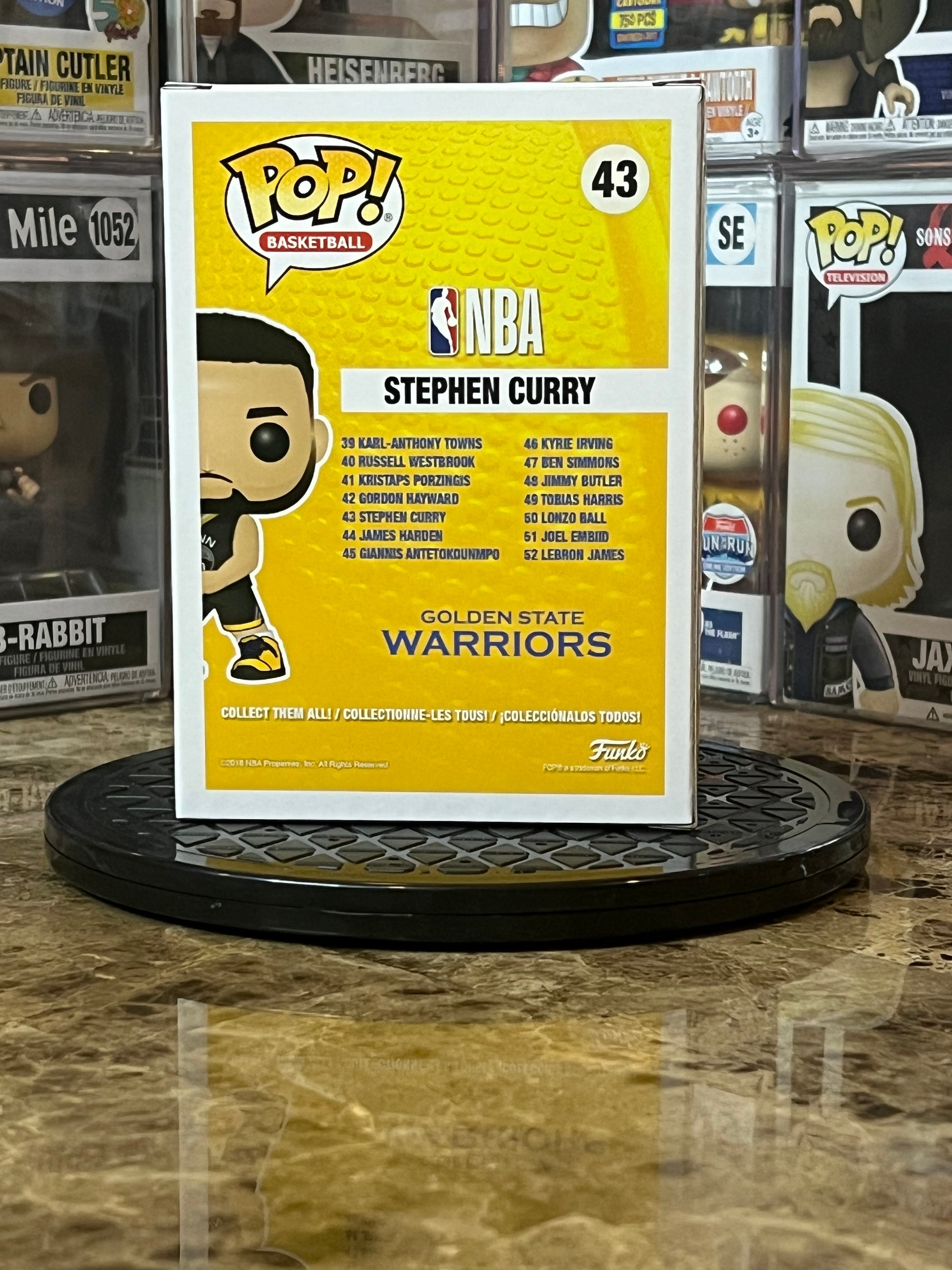 Funko Pop Golden State Warriors Stephen Curry #43