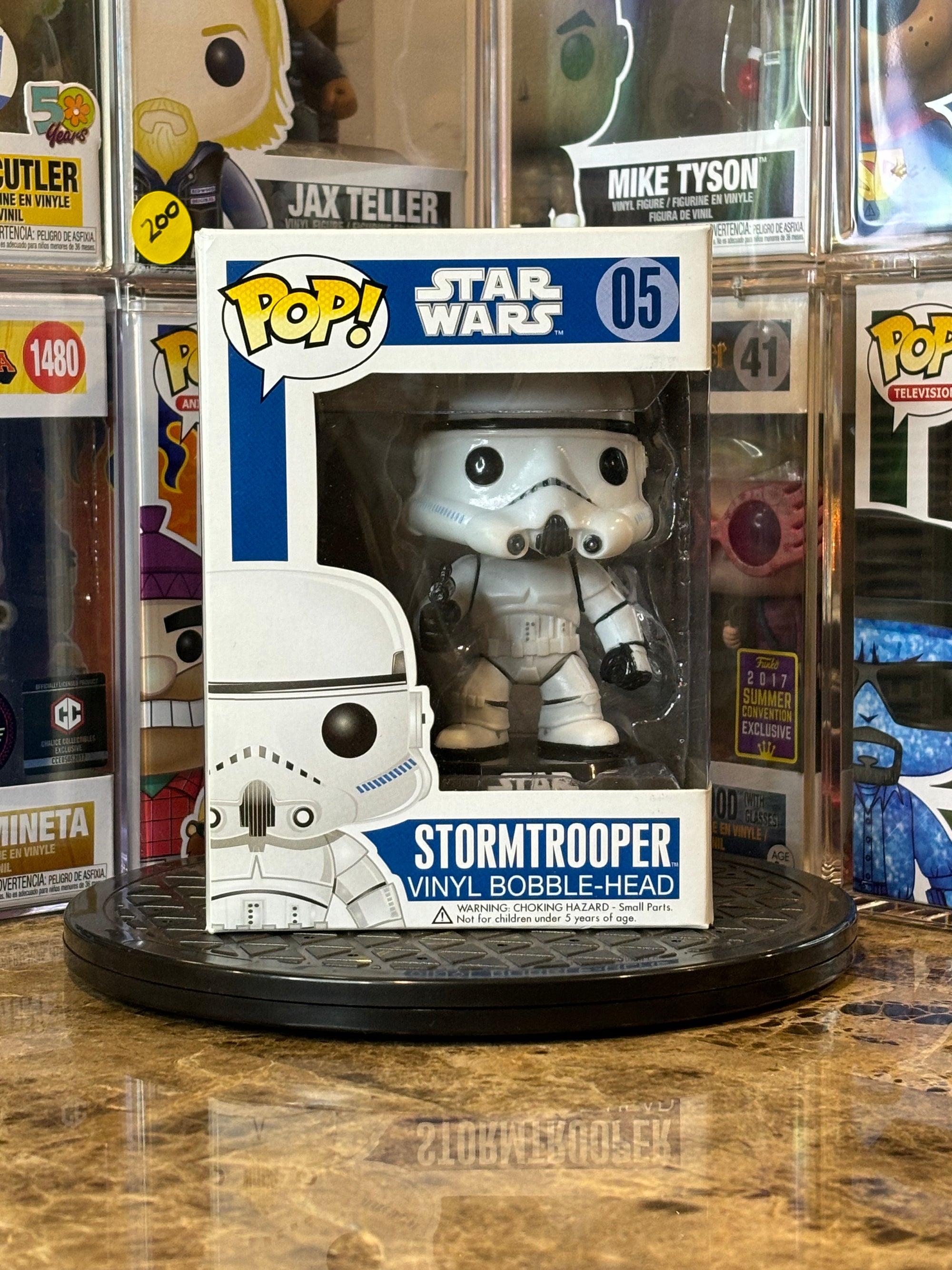 Funko Pop Star Wars Stormtrooper #05 Blue Box Large Font First Run