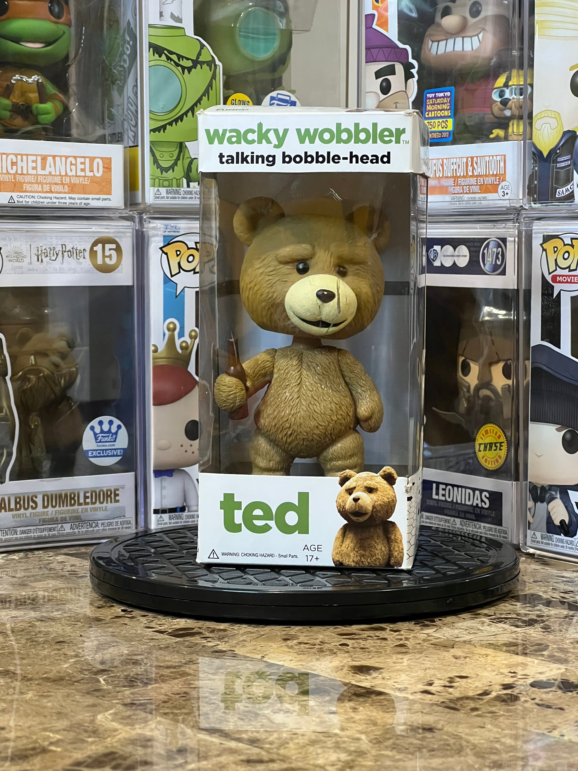 Wacky Wobbler Talking Bobblehead Ted Damaged