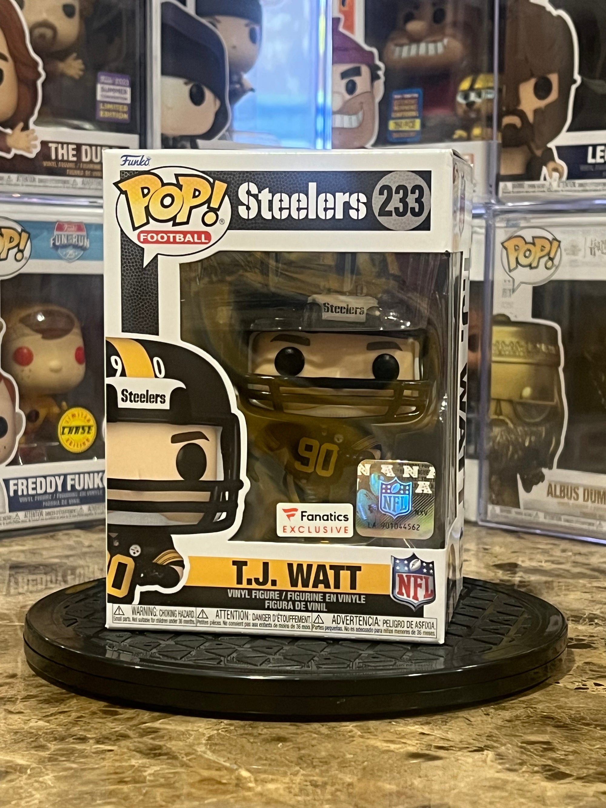 Funko Pop Pittsburgh Steelers TJ Watt #233 Fanatics Exclusive