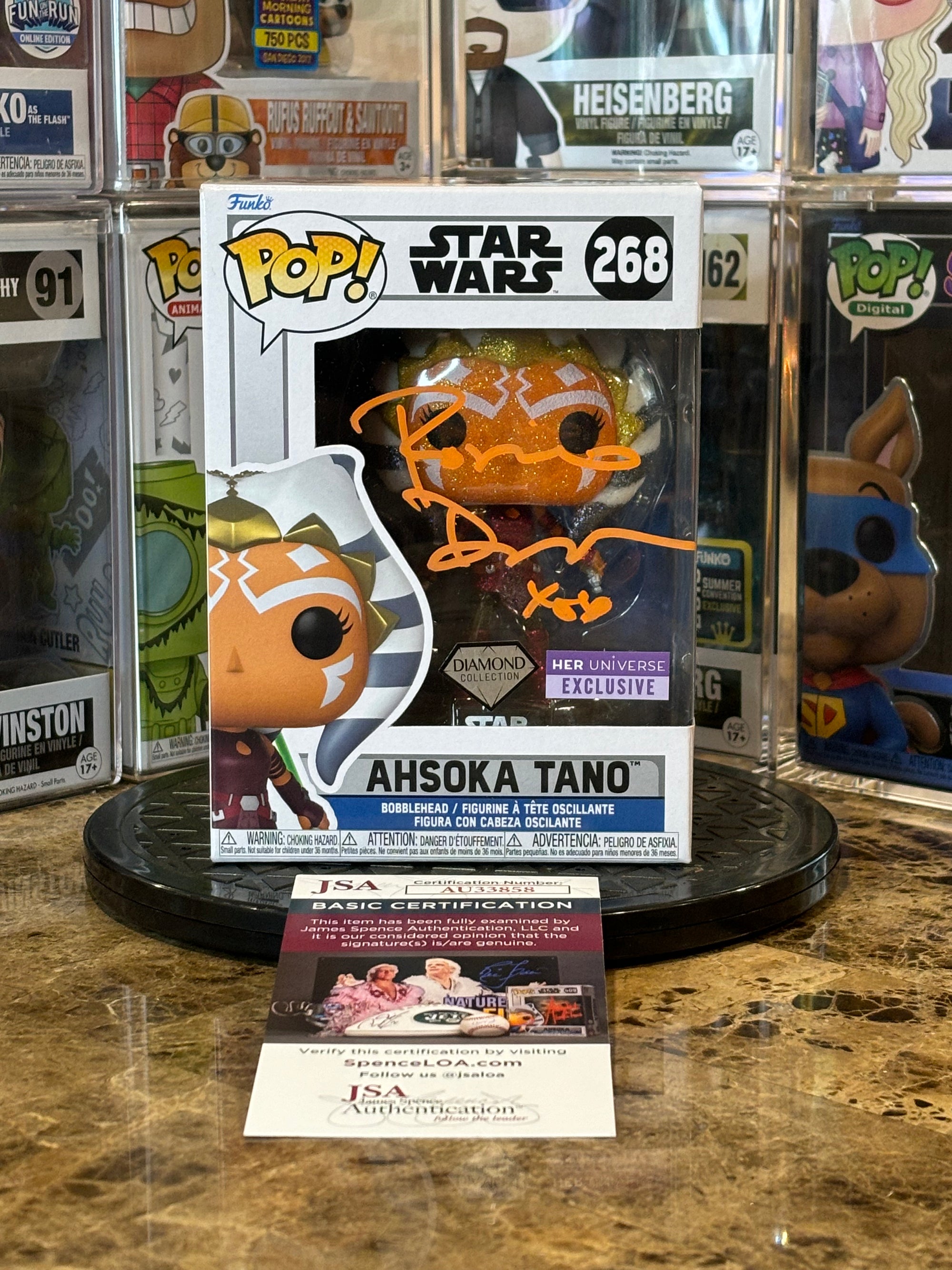 Funko Pop Star Wars Ahsoka Tano #268 Autographed by Rosario Dawson w/ COA