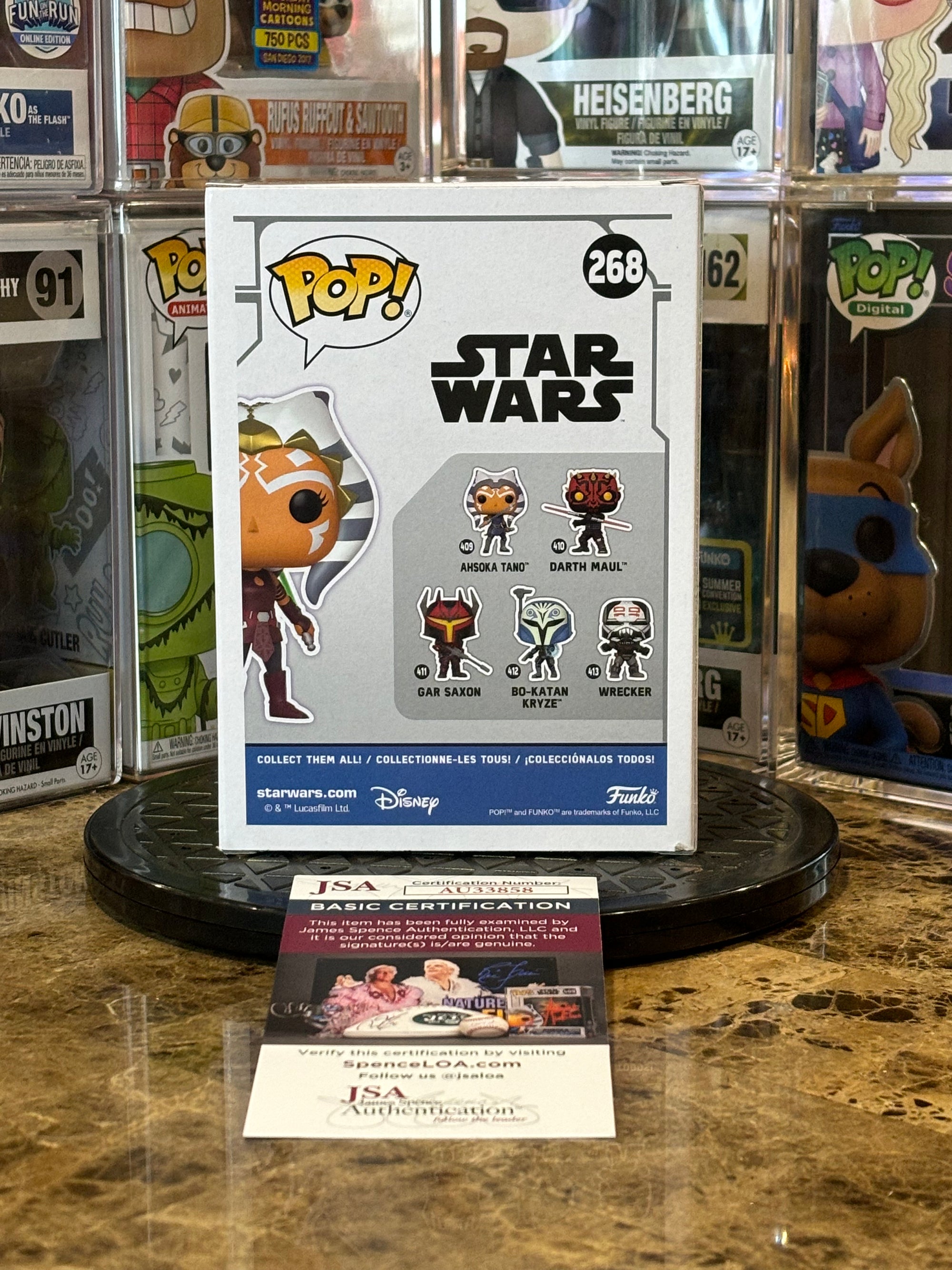 Funko Pop Star Wars Ahsoka Tano #268 Autographed by Rosario Dawson w/ COA