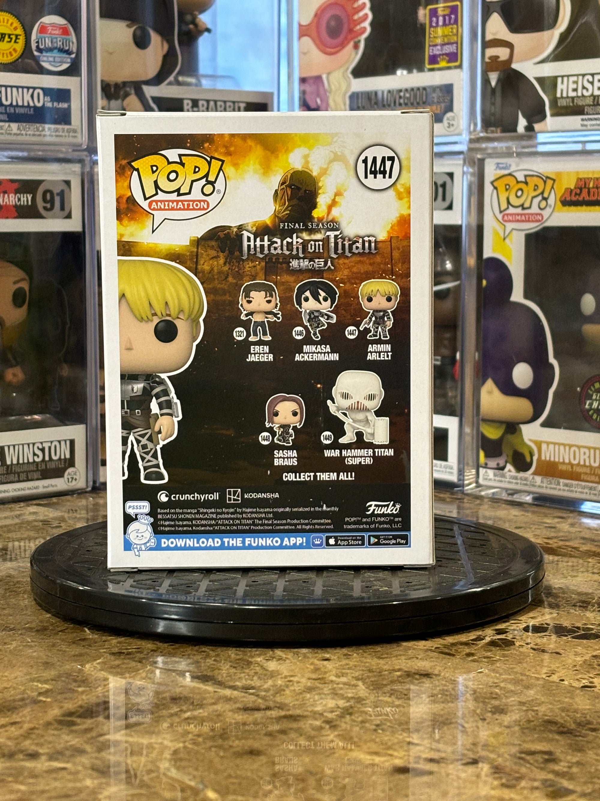 Funko Pop Attack on Titan Armin Alelt #1447 Chase