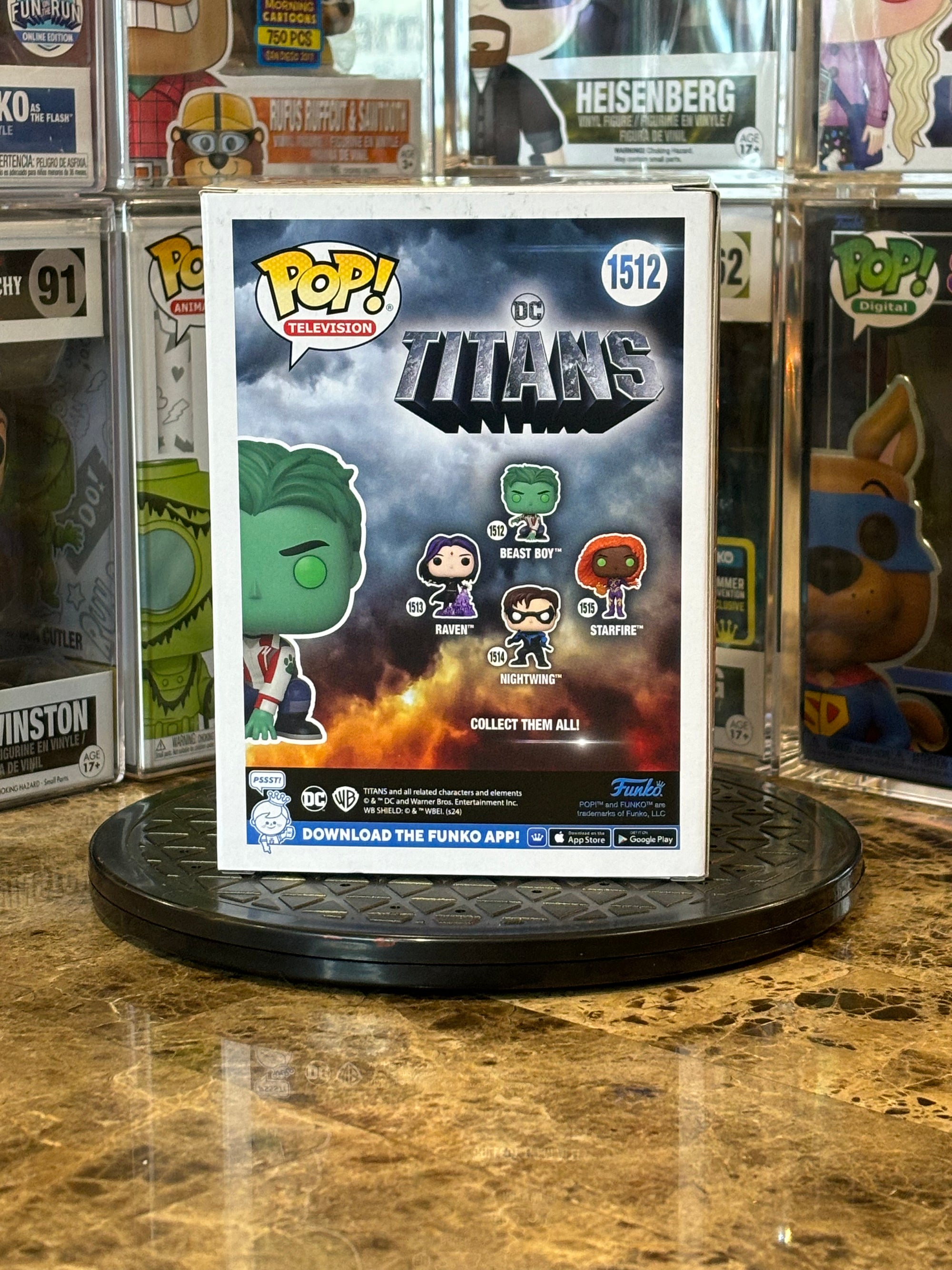 Funko Pop DC Titans Beast Boy #1512 Autographed Ryan Potter