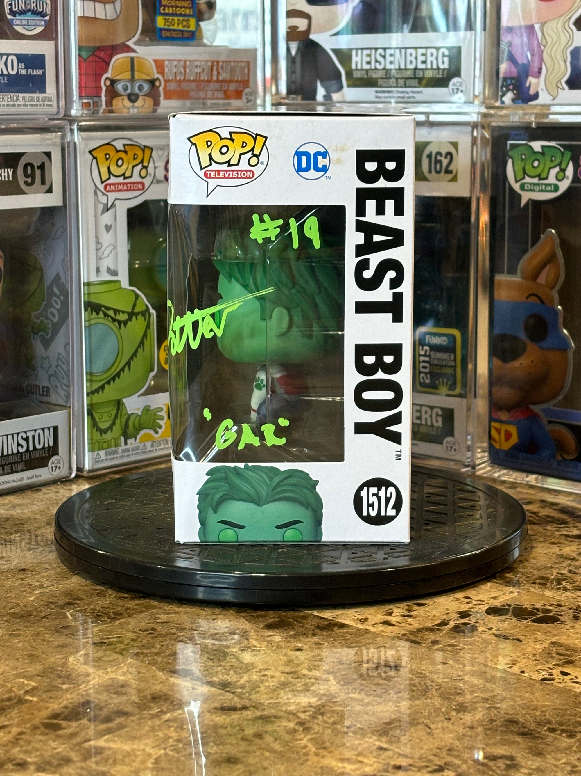 Funko Pop DC Titans Beast Boy #1512 Autographed Ryan Potter