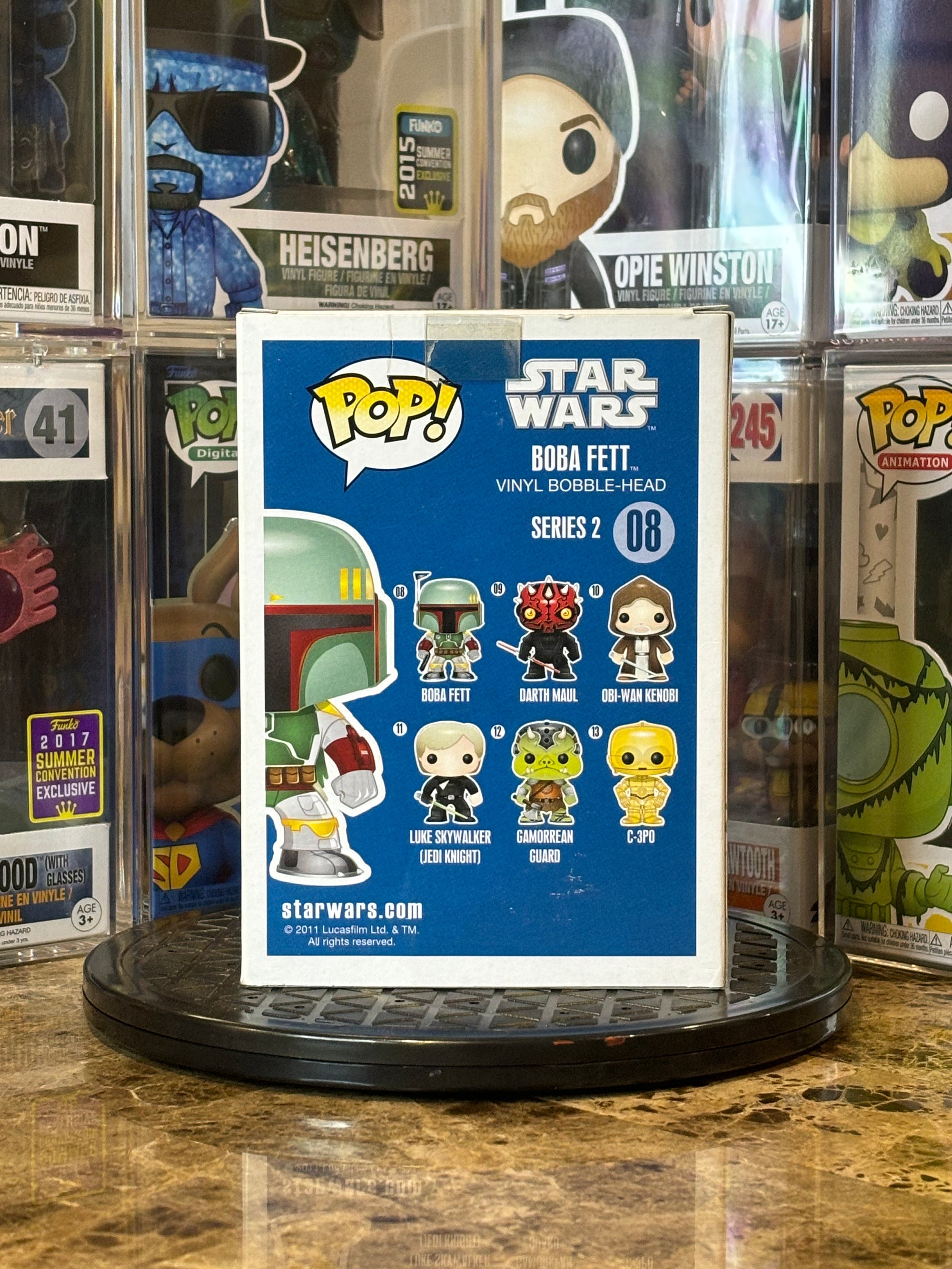 Funko Pop Star Wars Boba Fett #08 Blue Box Large Font First Run