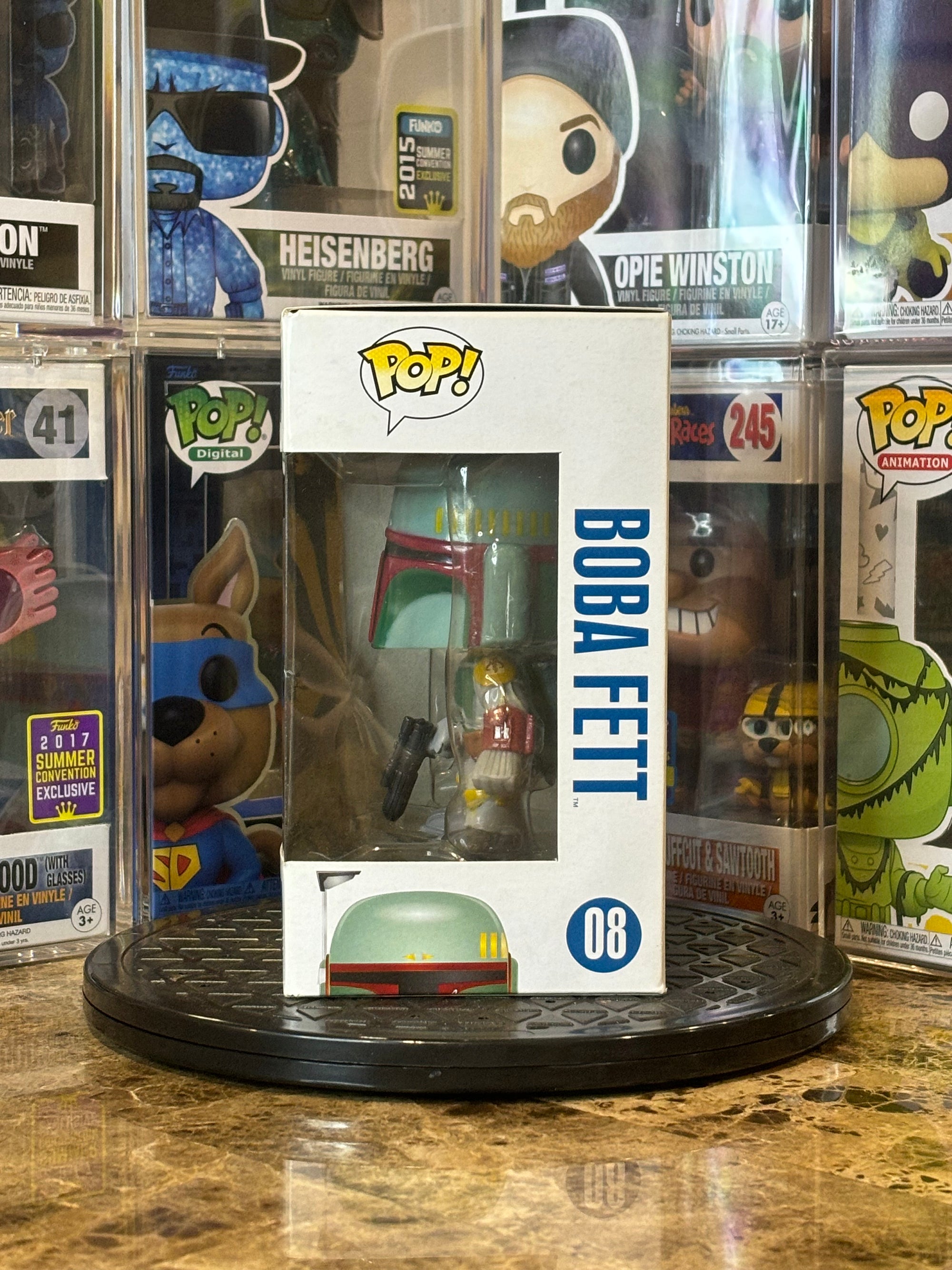 Funko Pop Star Wars Boba Fett #08 Blue Box Large Font First Run
