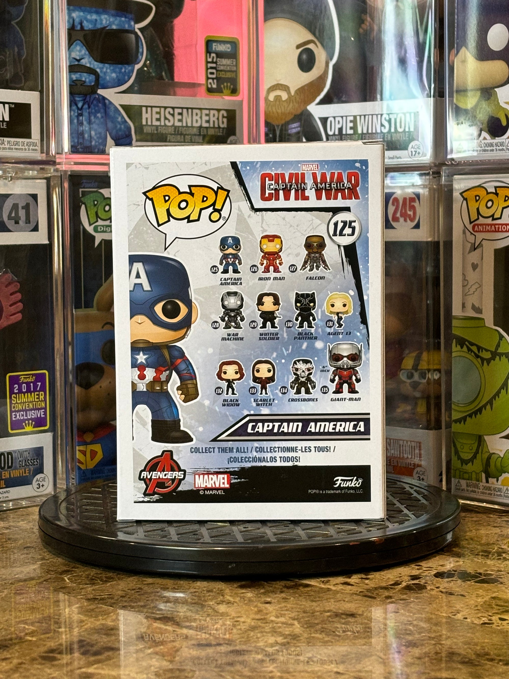 Funko Pop Captain America Civil War Captain America #125