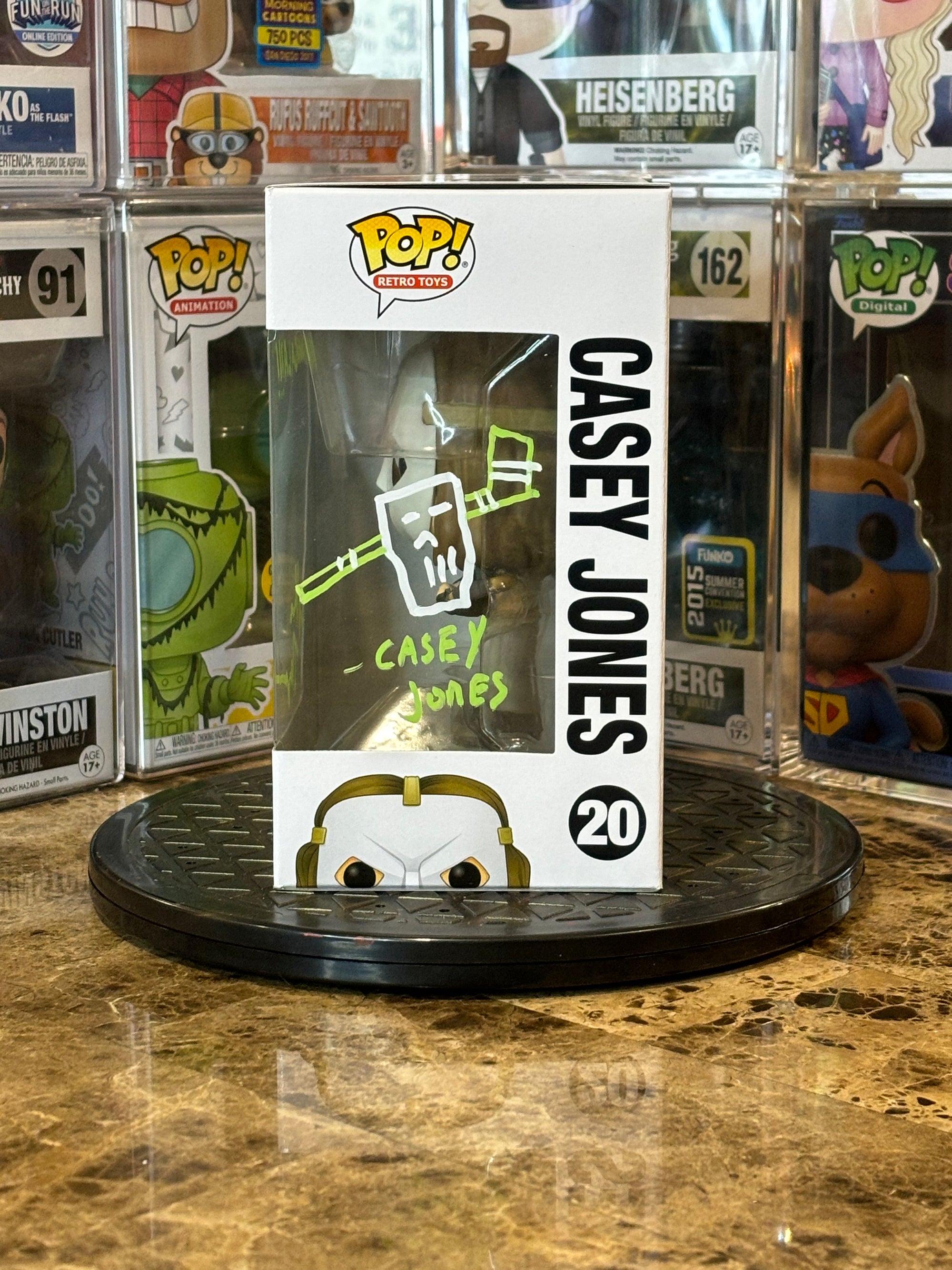 Funko Pop Teenage Mutant Ninja Turtles Casey Jones #20 Autographed Marc Thompson