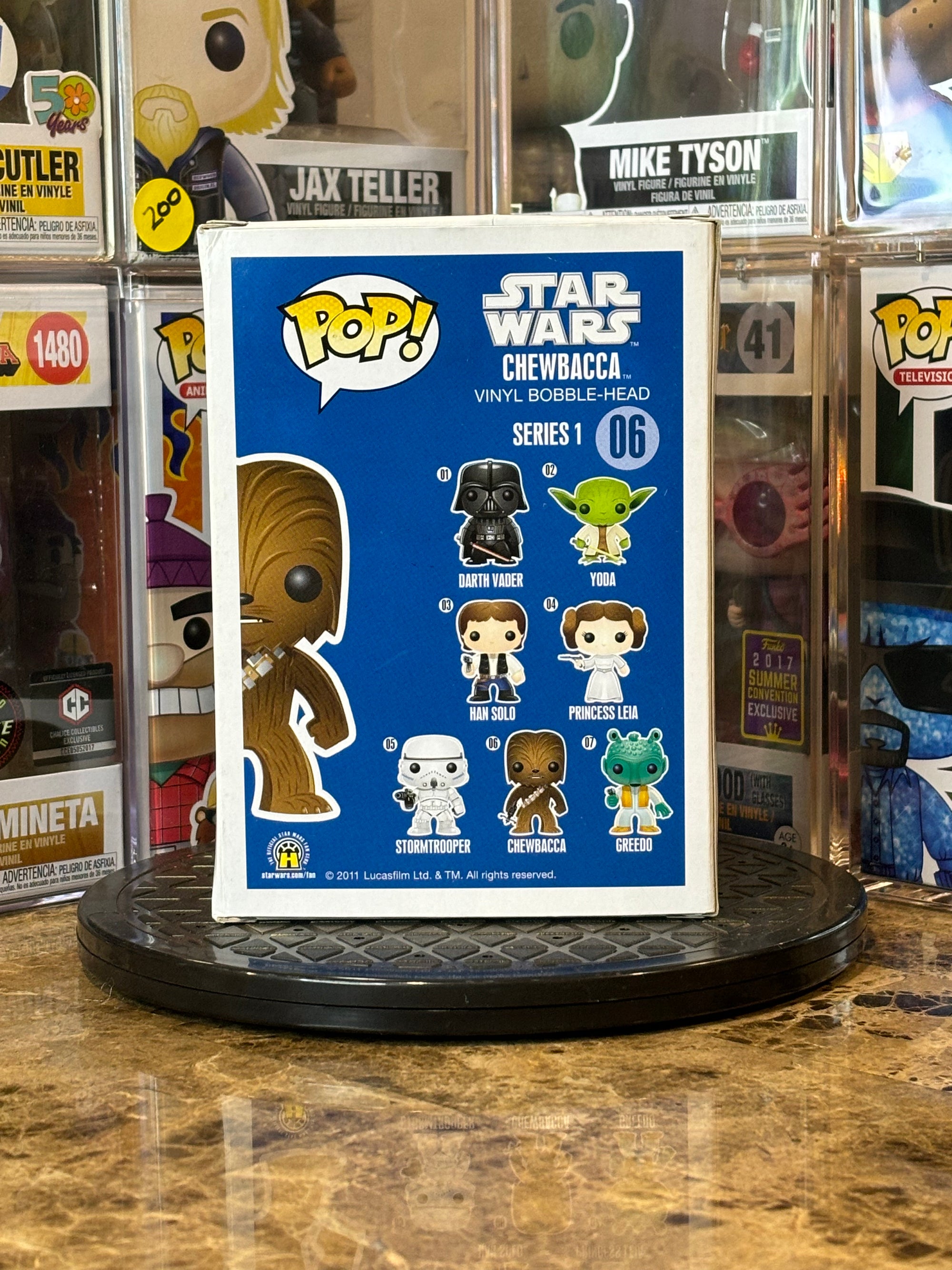 Funko Pop Star Wars Chewbacca #06 Blue Box Large Font First Run