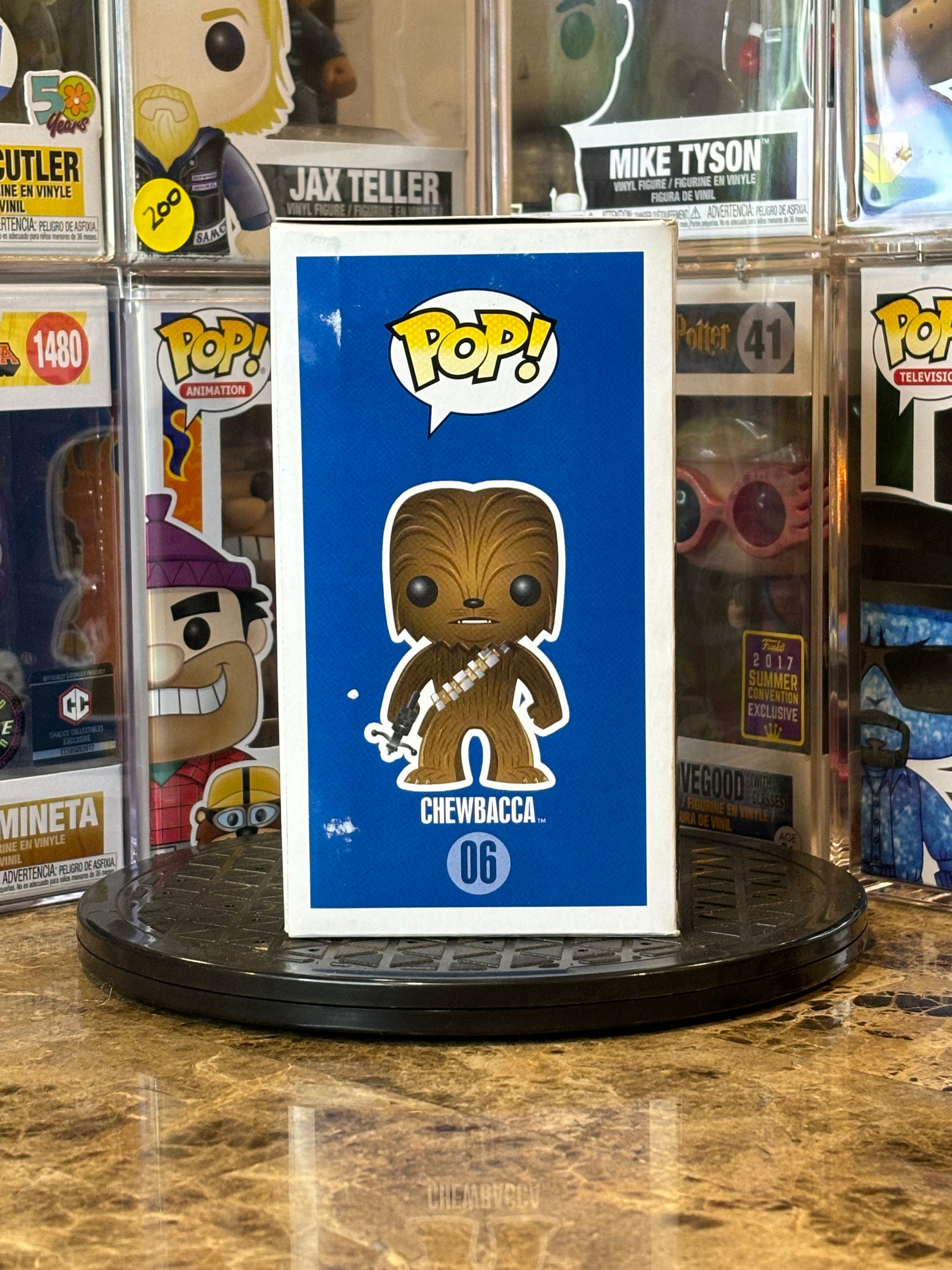 Funko Pop Star Wars Chewbacca #06 Blue Box Large Font First Run