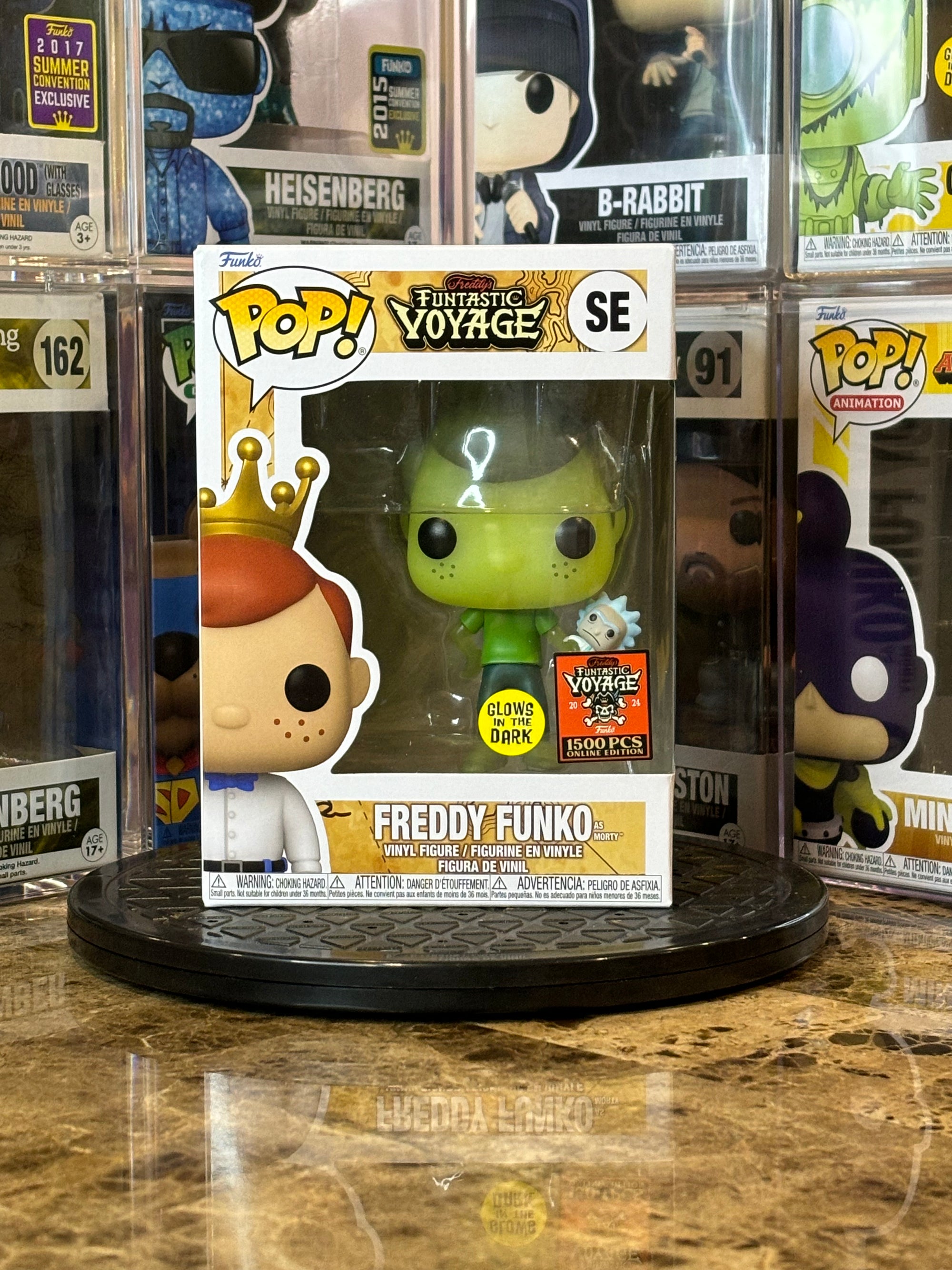 Funko Pop Funtastic Voyage Freddy Funko as Morty #SE Glows in Dark