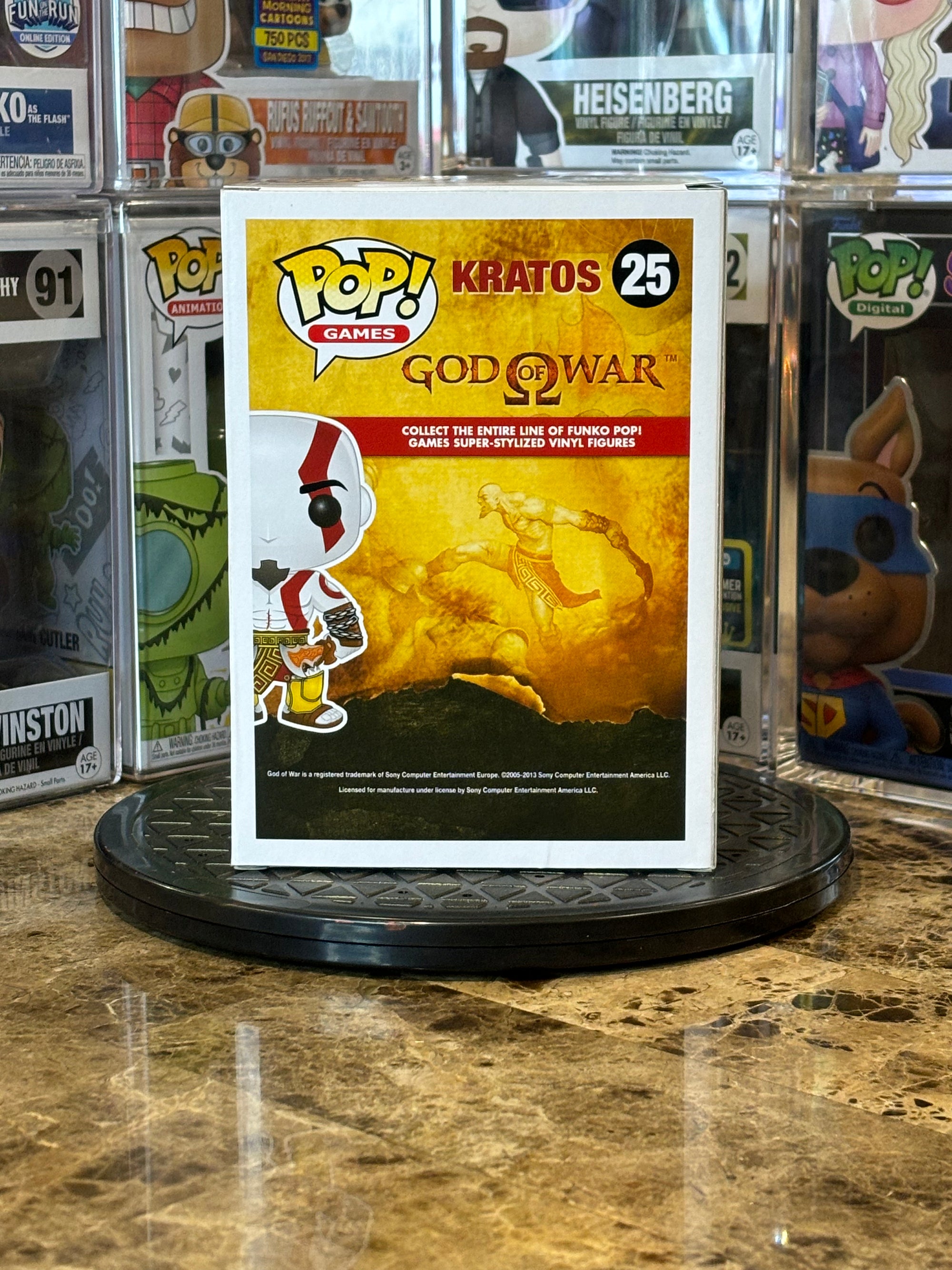 Funko Pop God of War Kratos #25 Gamestop Exclusive Autographed T.C. Carson