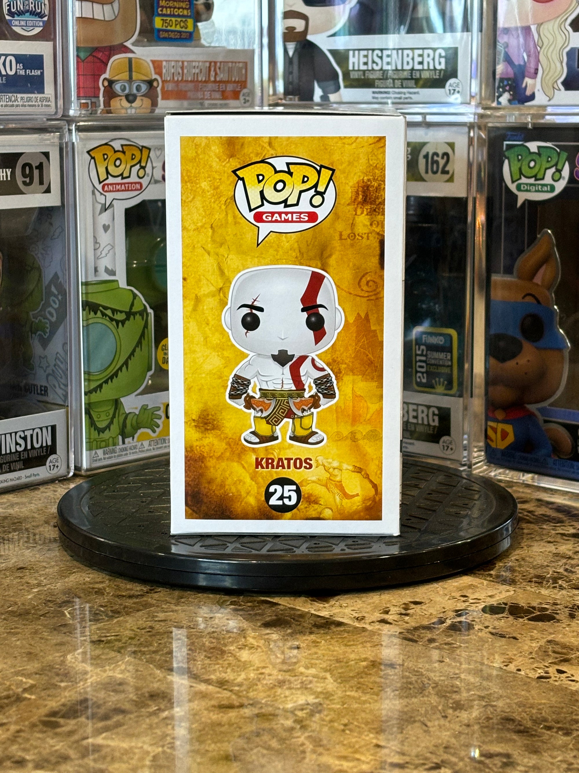 Funko Pop God of War Kratos #25 Gamestop Exclusive Autographed T.C. Carson