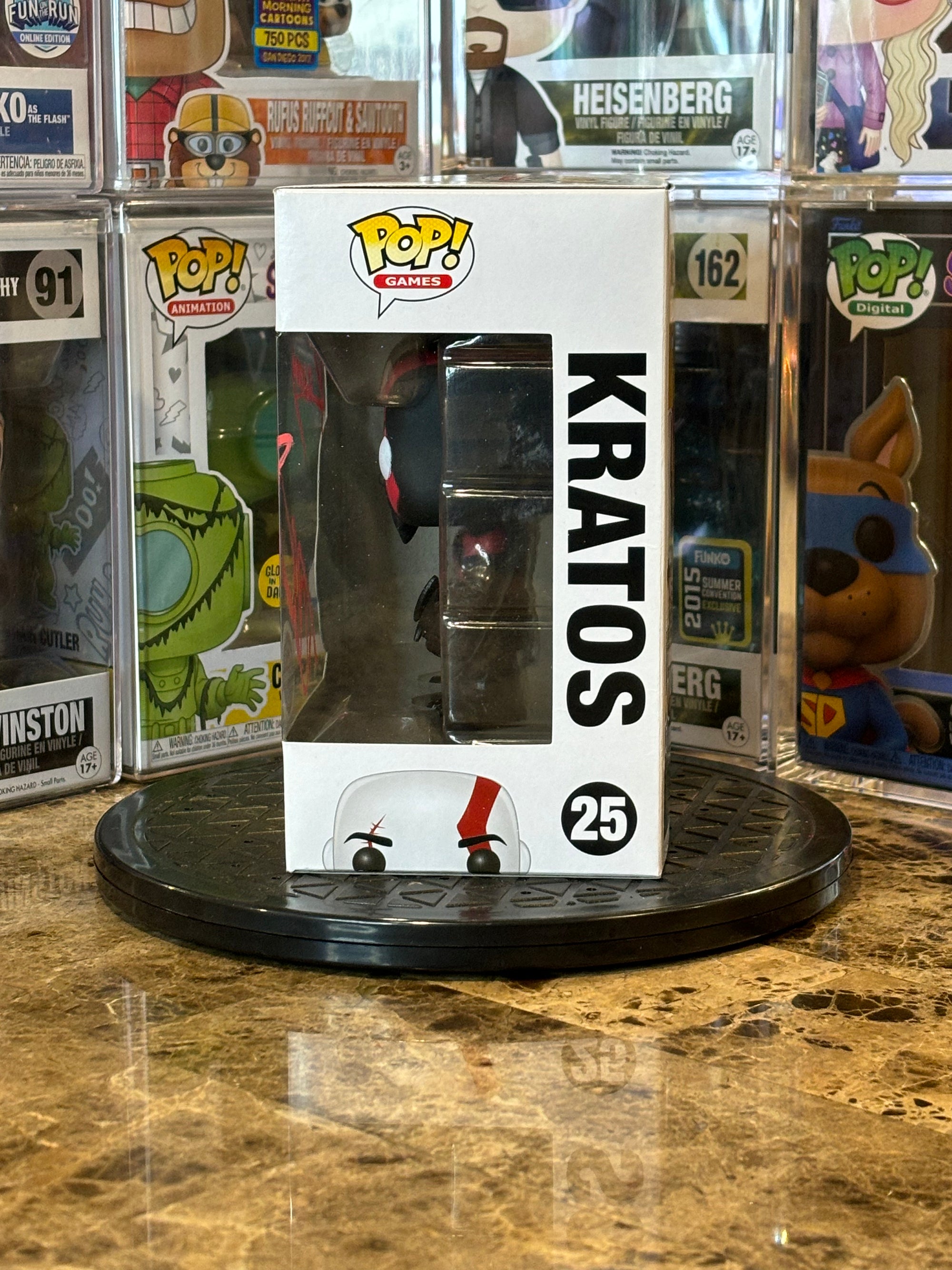 Funko Pop God of War Kratos #25 Gamestop Exclusive Autographed T.C. Carson