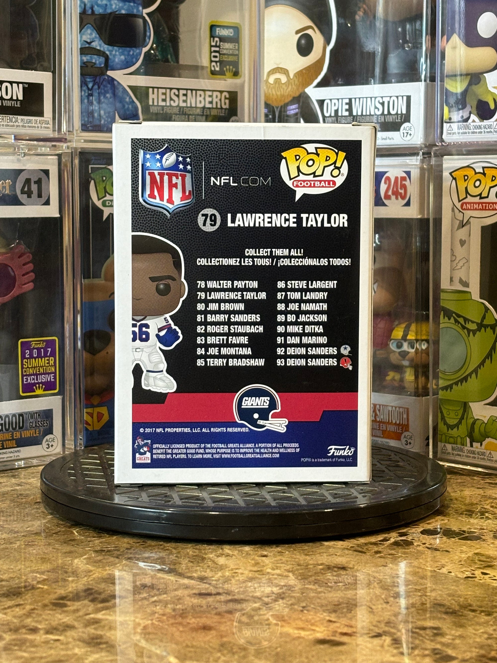 Funko Pop New York Giants Lawrence Taylor #79 Toyr R Us Exclusive