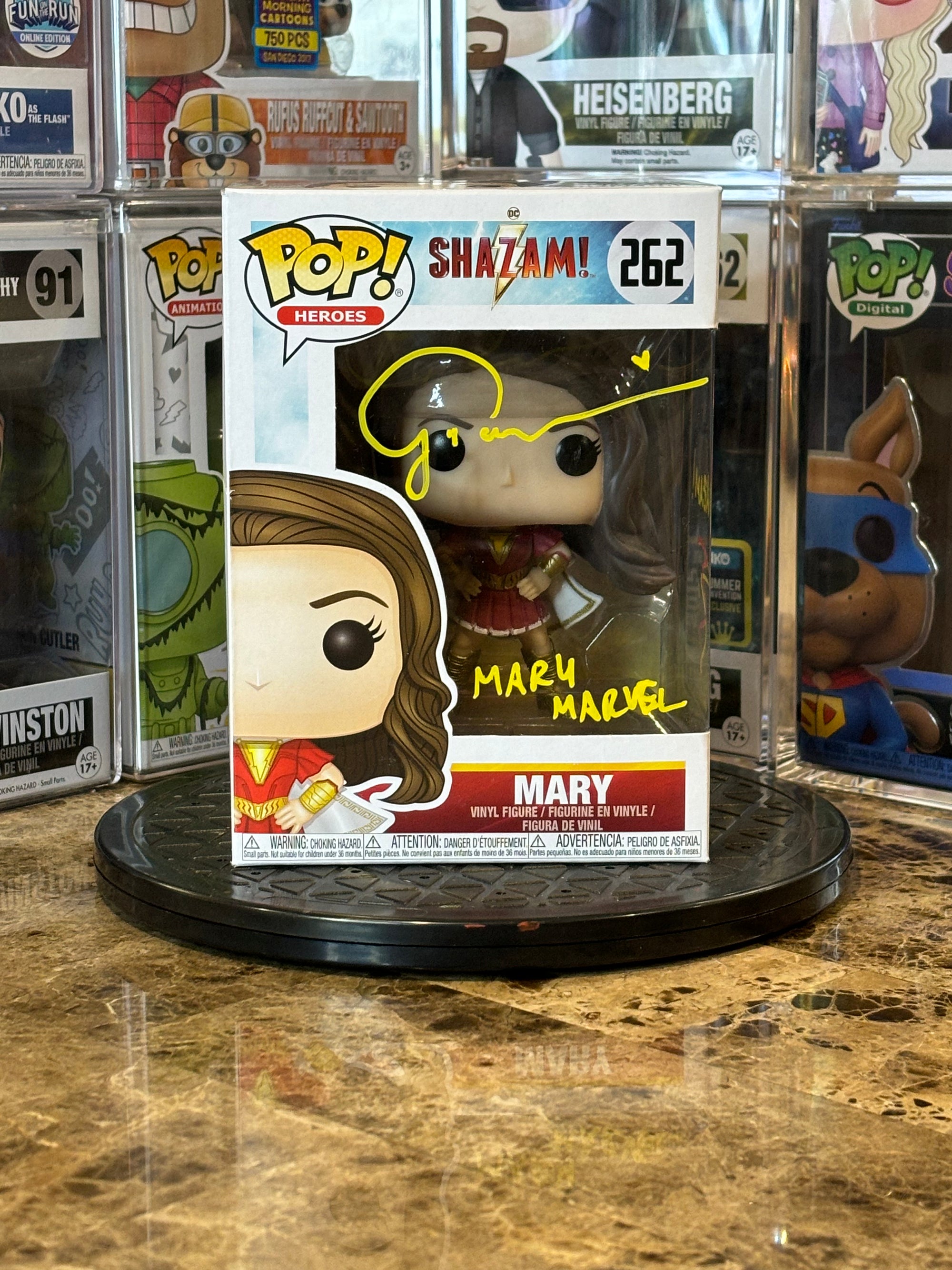 Funko Pop DC Shazam! Mary #262 Autographed Grace Caroline Currey