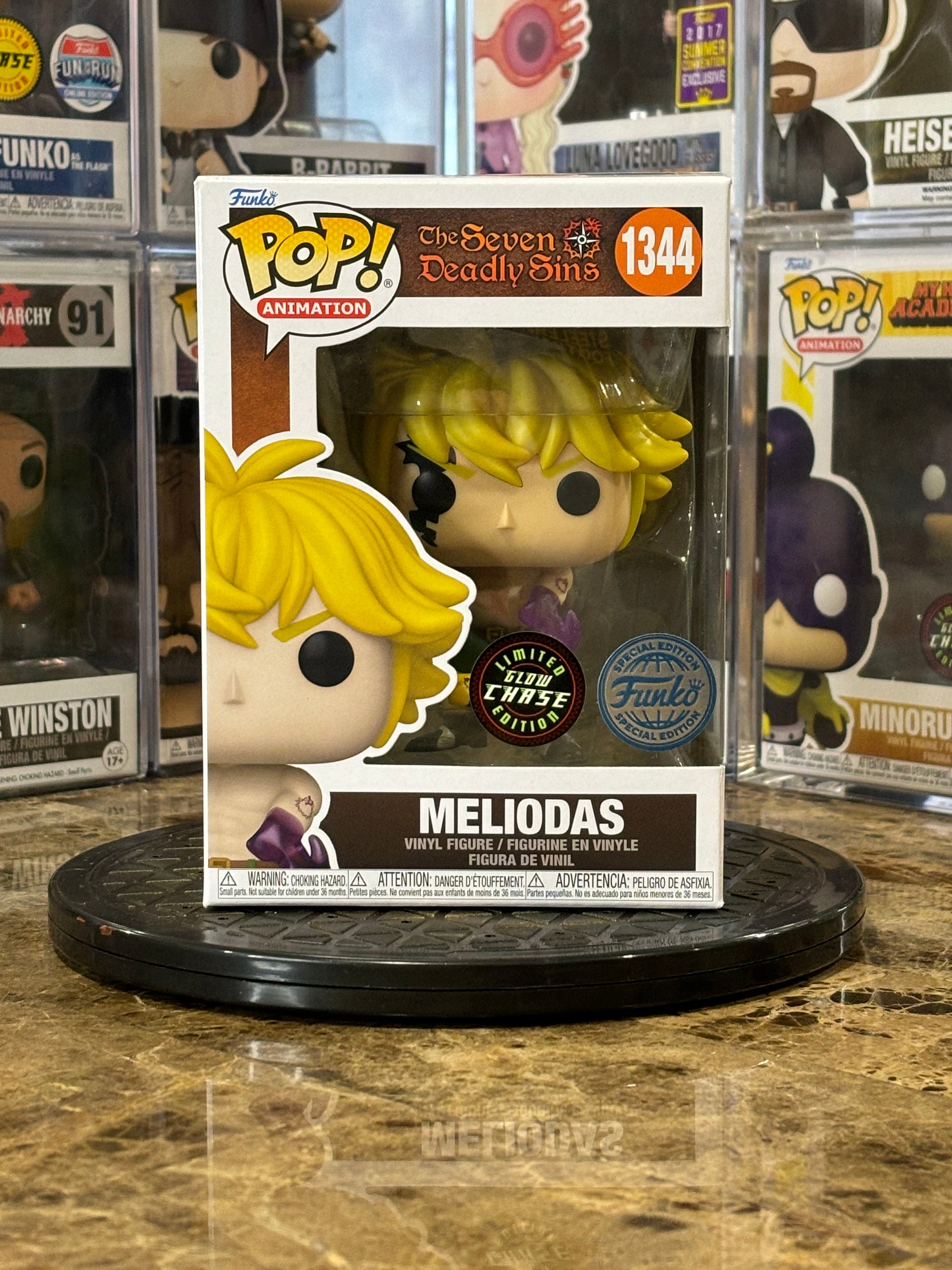 Funko Pop The Seven Deadly Sins Meliodas #1344 Glow Chase