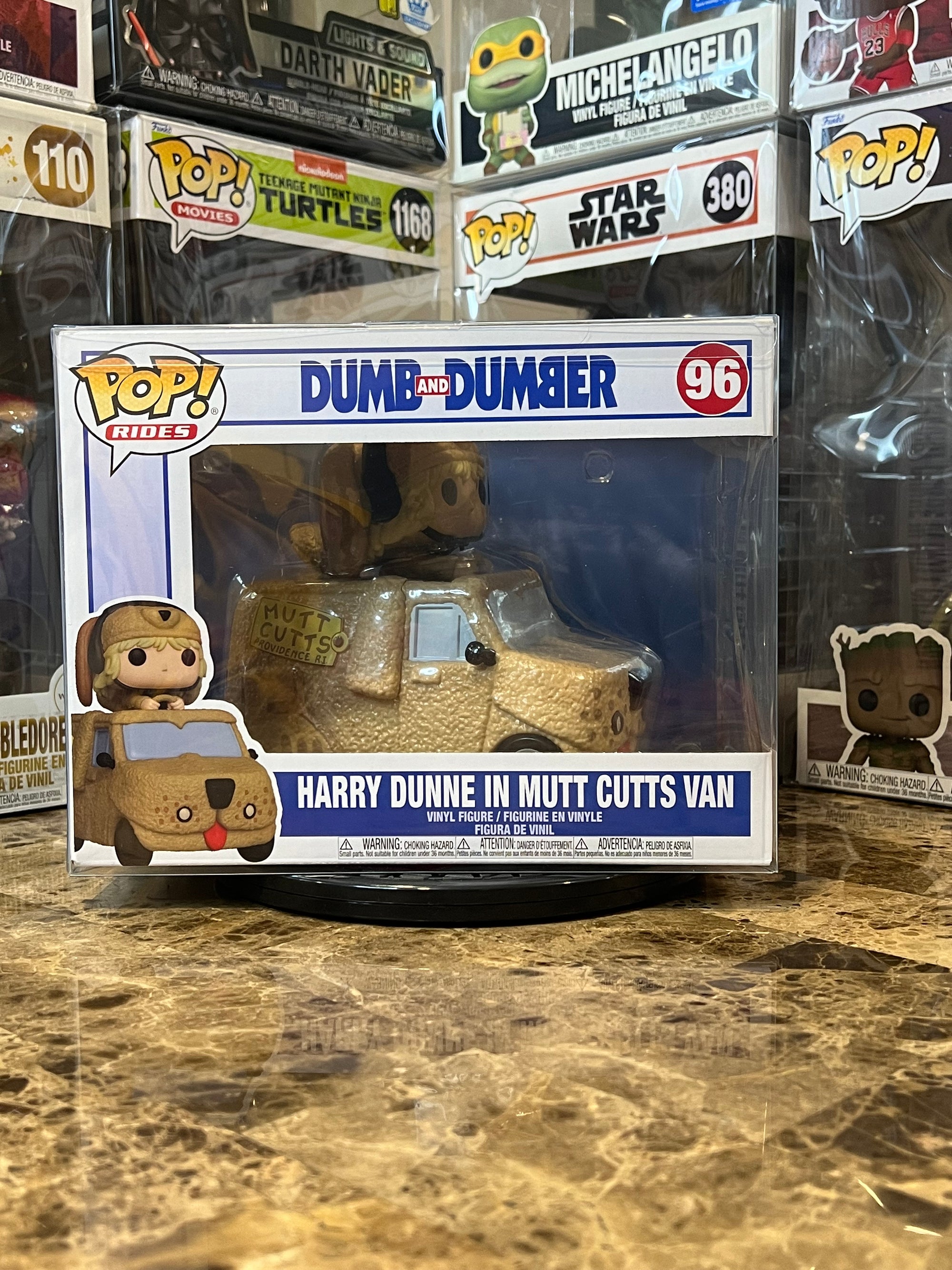 Funko Pop Rides Dumb & Dumber Harry Dunne in Mutt Cutts Van #96