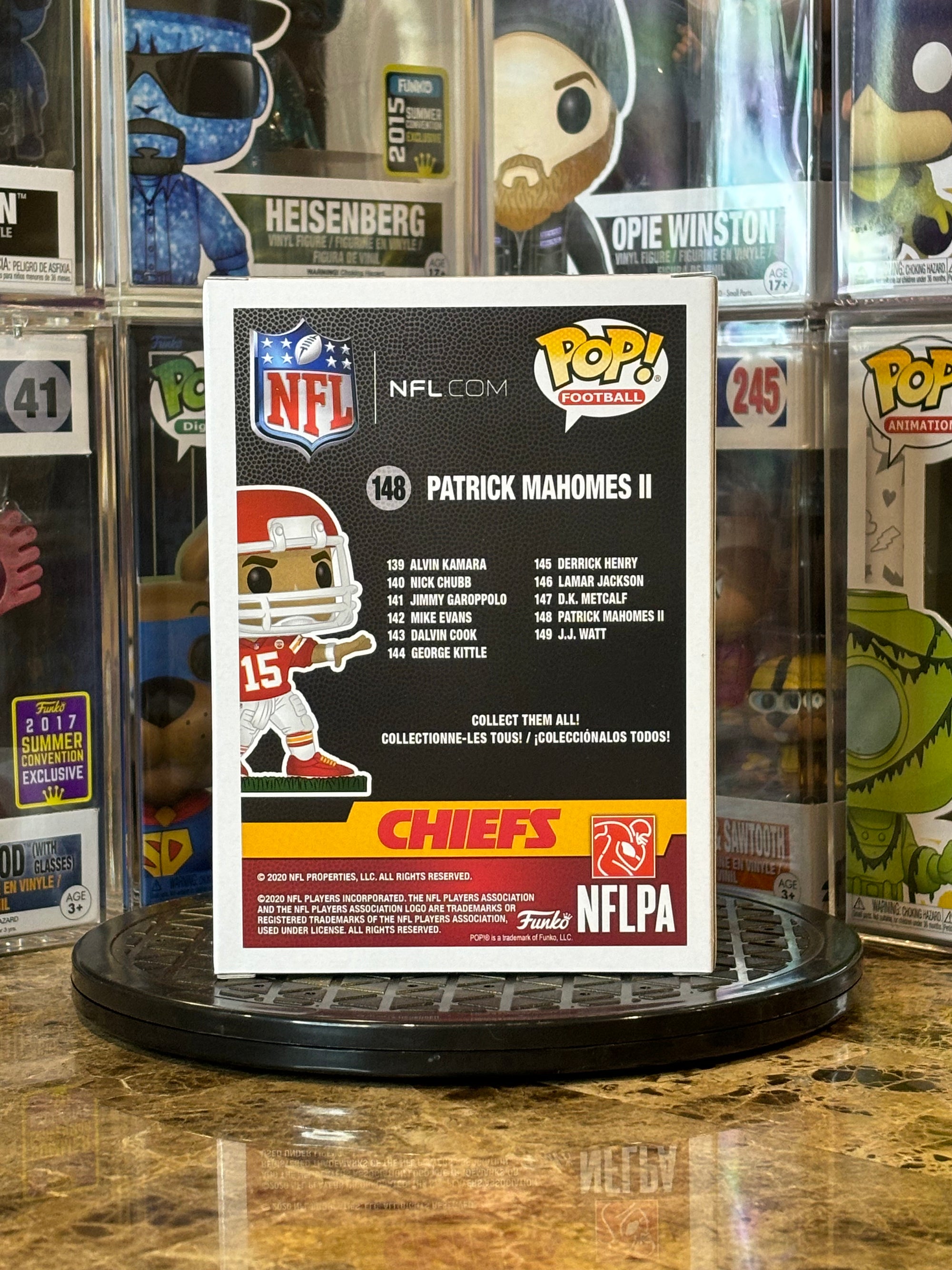 Funko Pop Chiefs Patrick Mahomes II #148