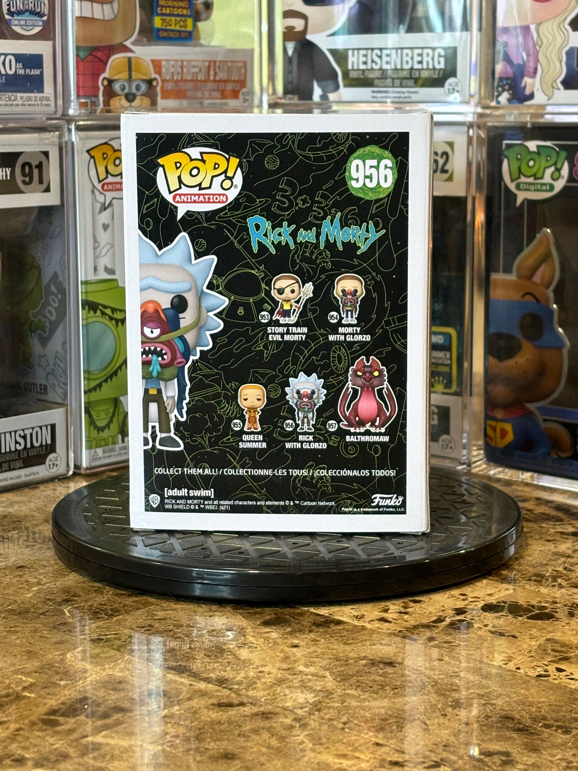 Funko Pop Rick and Morty Rick with Glorzo #956 Autographed Ian Cardoni