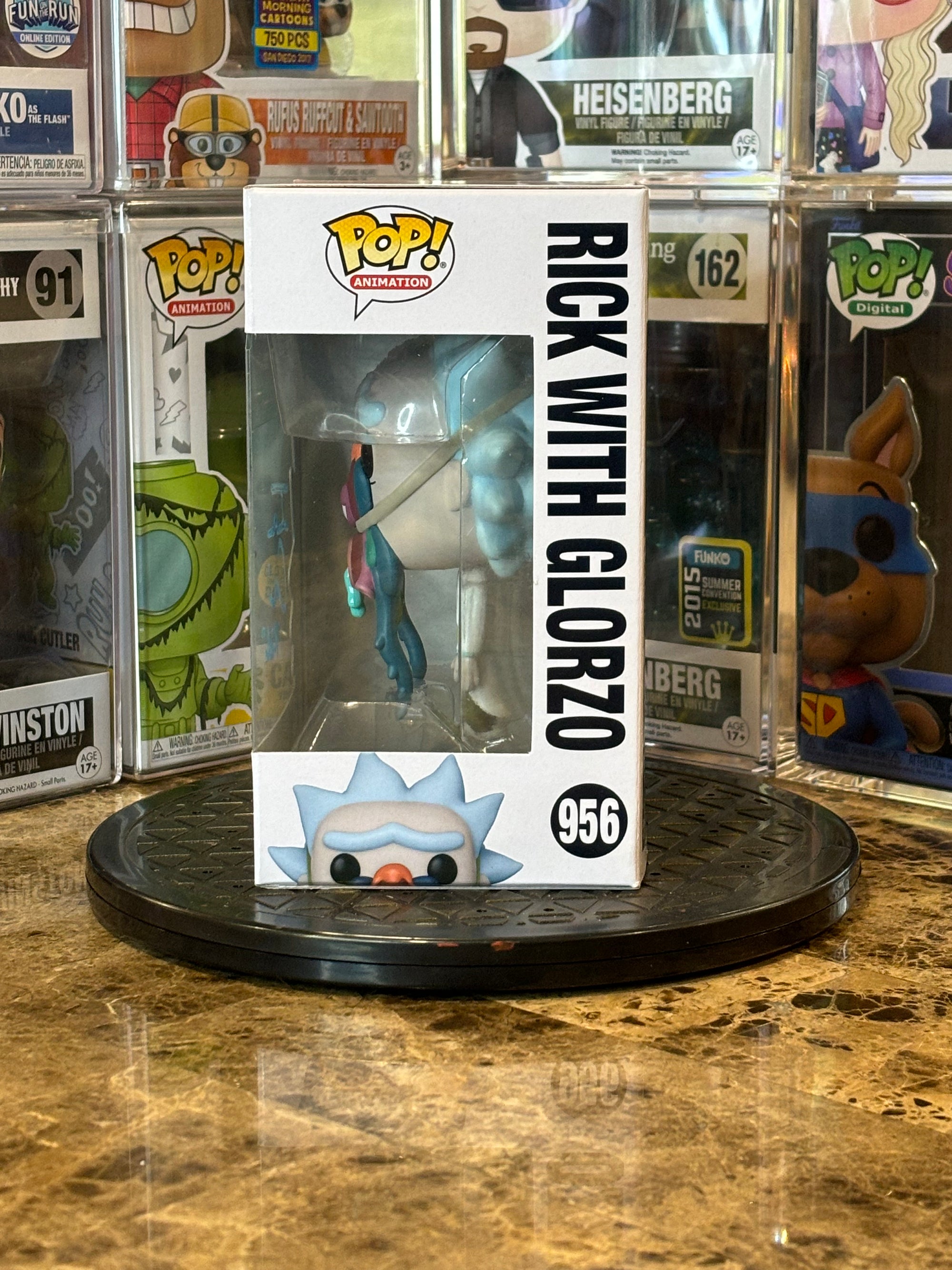 Funko Pop Rick and Morty Rick with Glorzo #956 Autographed Ian Cardoni