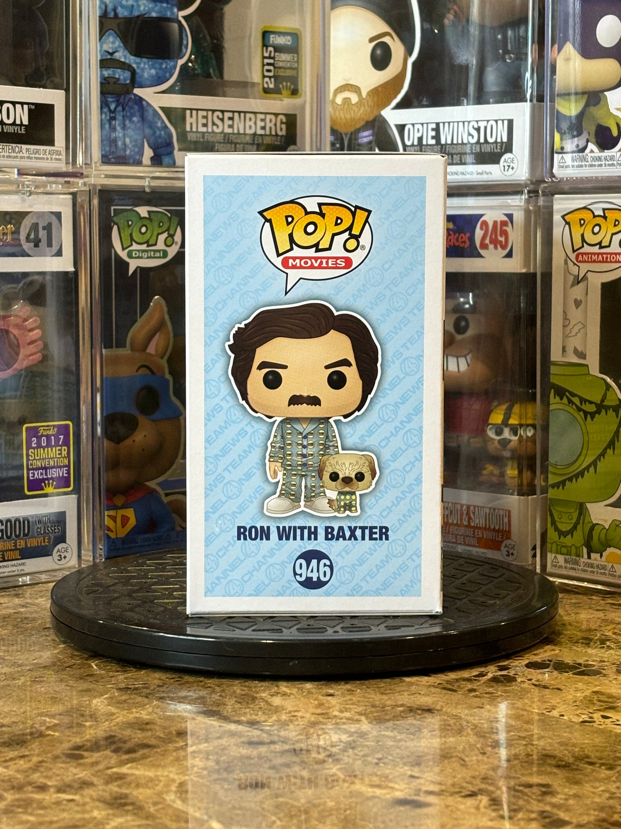 Funko Pop Anchorman Ron with Baxter #946 2020 SCLEE