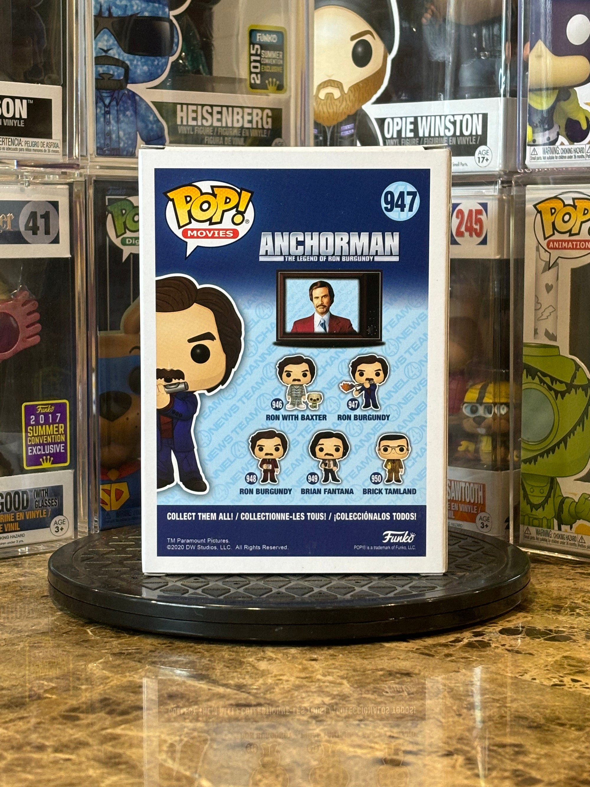 Funko Pop Anchorman Ron Burgundy #947 2020 SCLEE