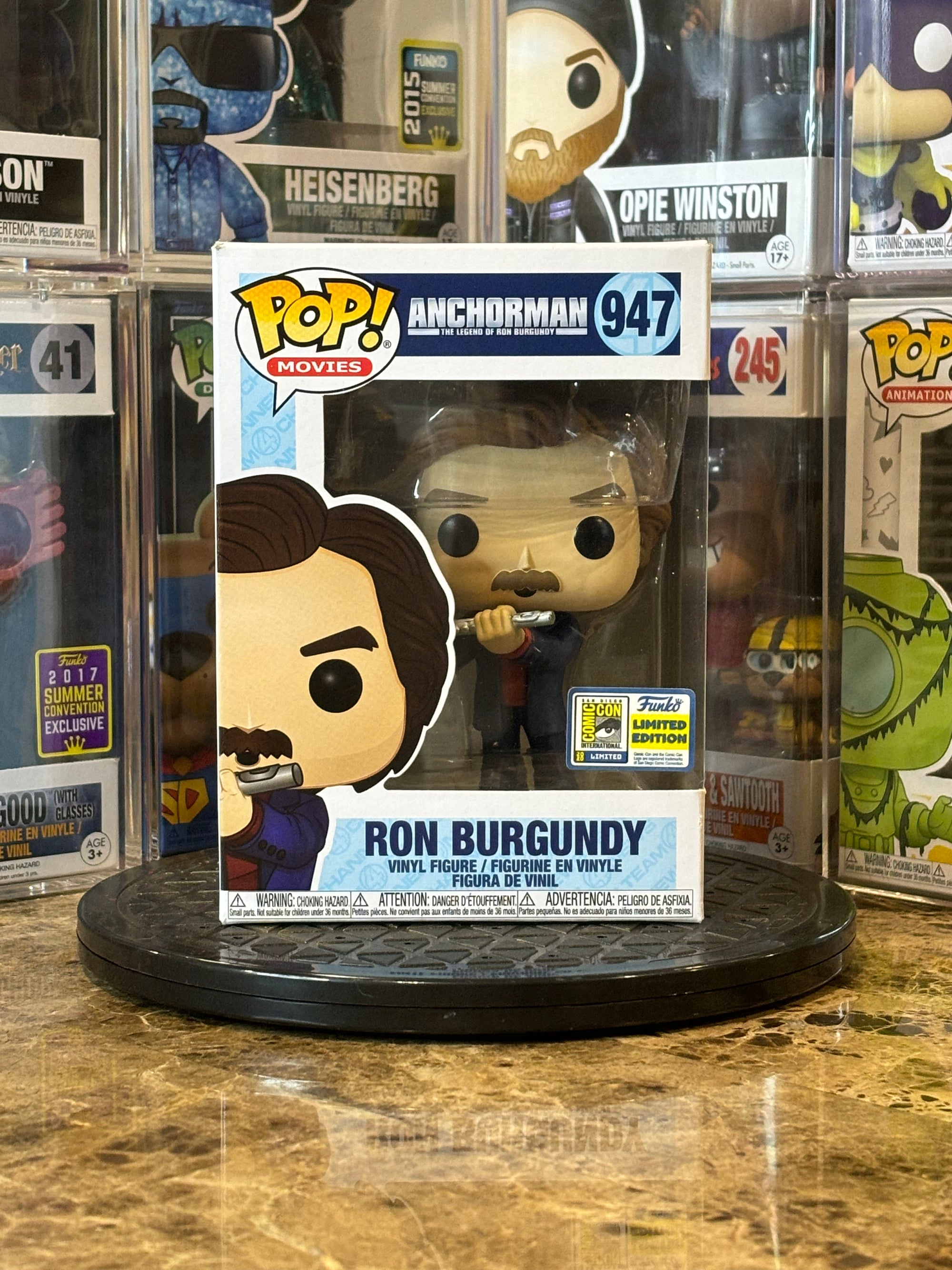 Funko Pop Anchorman Ron Burgundy #947 2020 SCLEE Convention Sticker