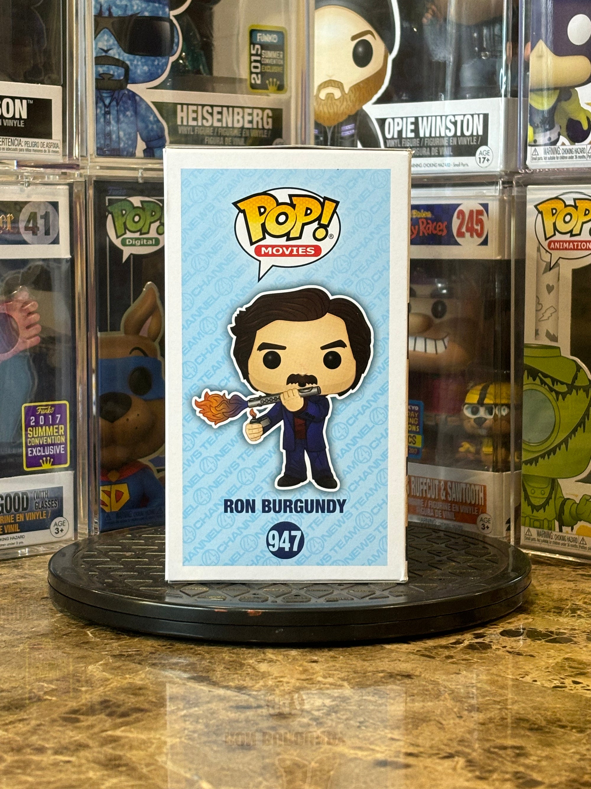 Funko Pop Anchorman Ron Burgundy #947 2020 SCLEE Convention Sticker