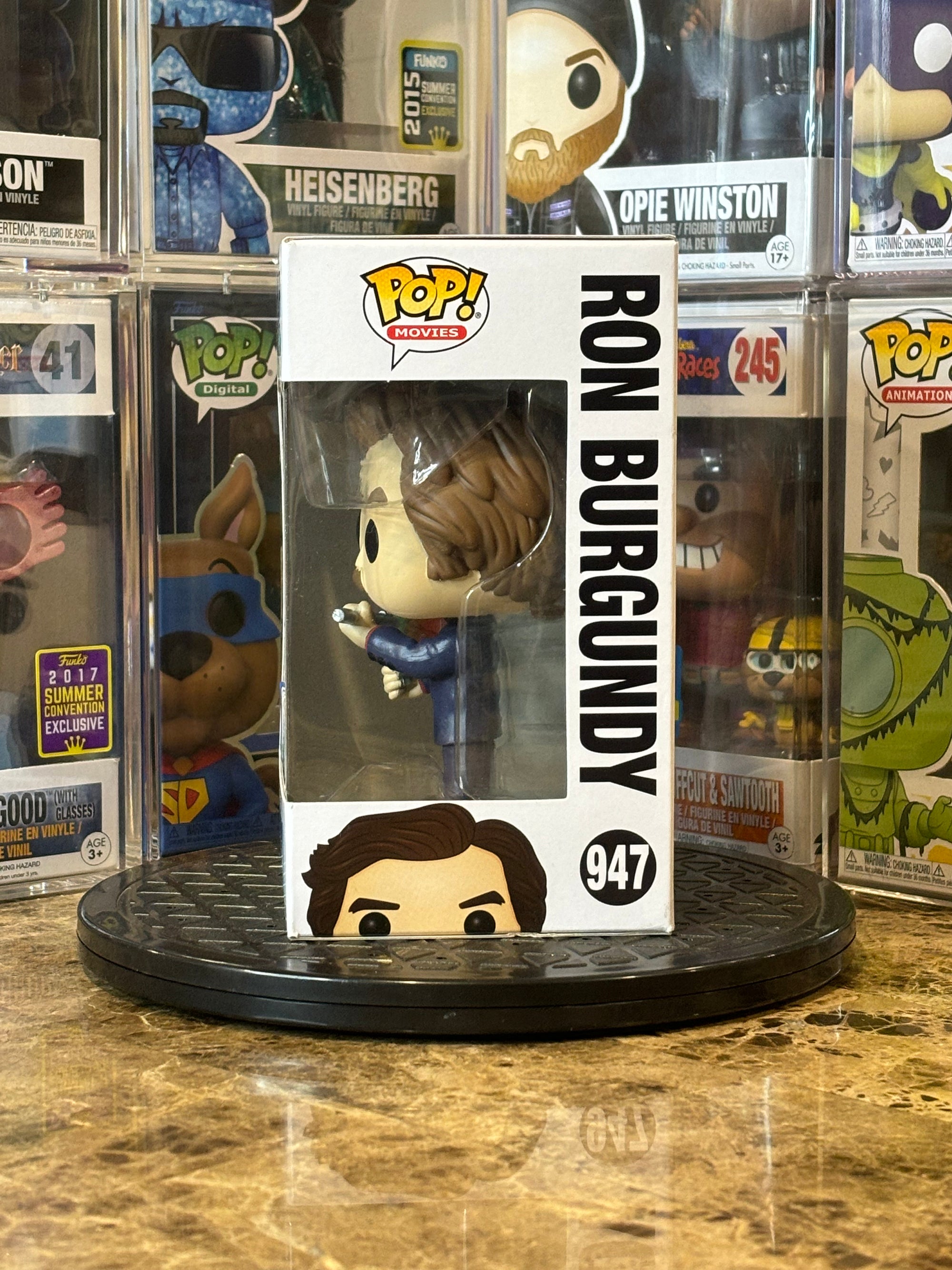 Funko Pop Anchorman Ron Burgundy #947 2020 SCLEE Convention Sticker