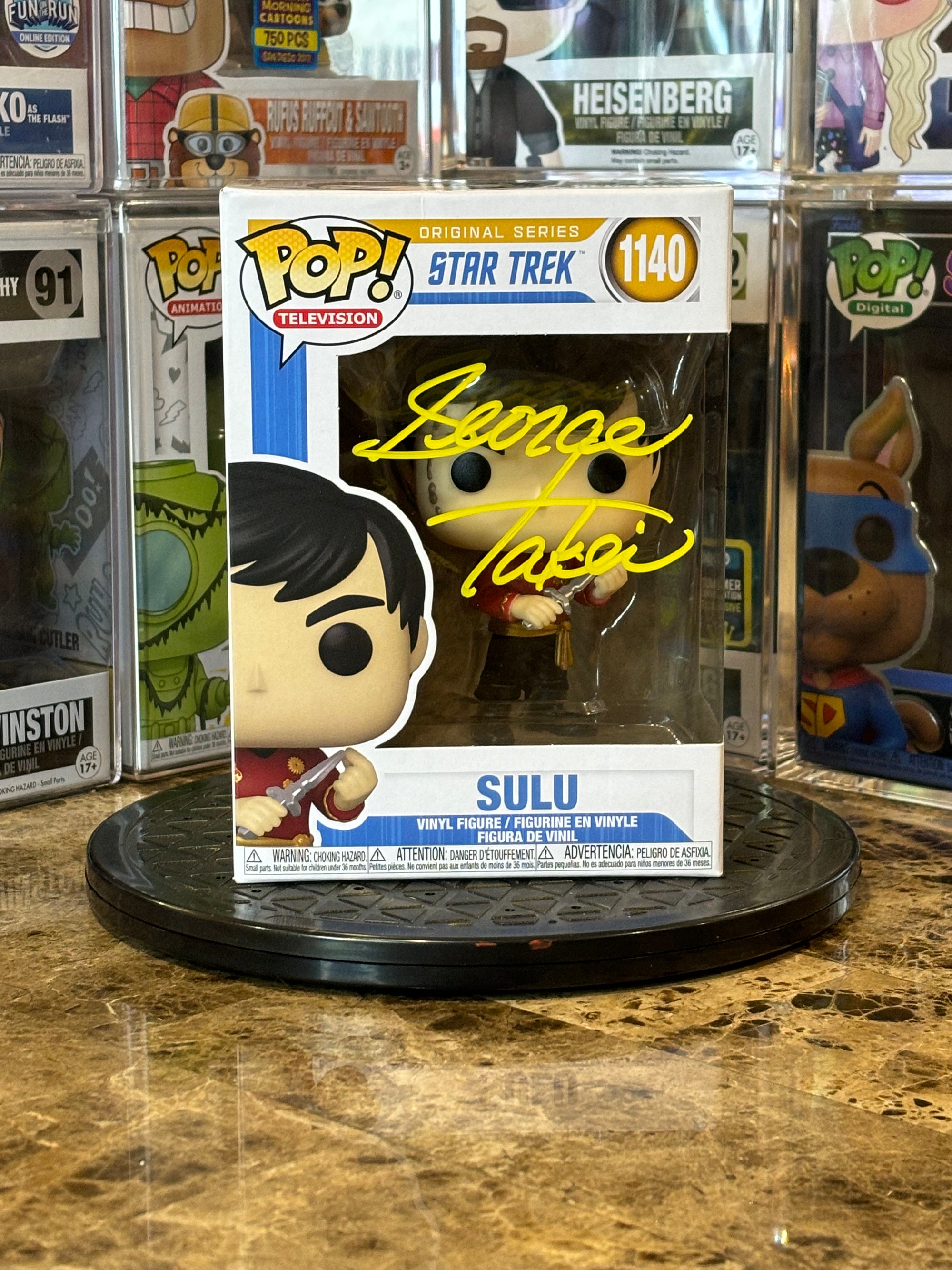 Funko Pop Star Trek Sulu #1140 Autographed George Takei