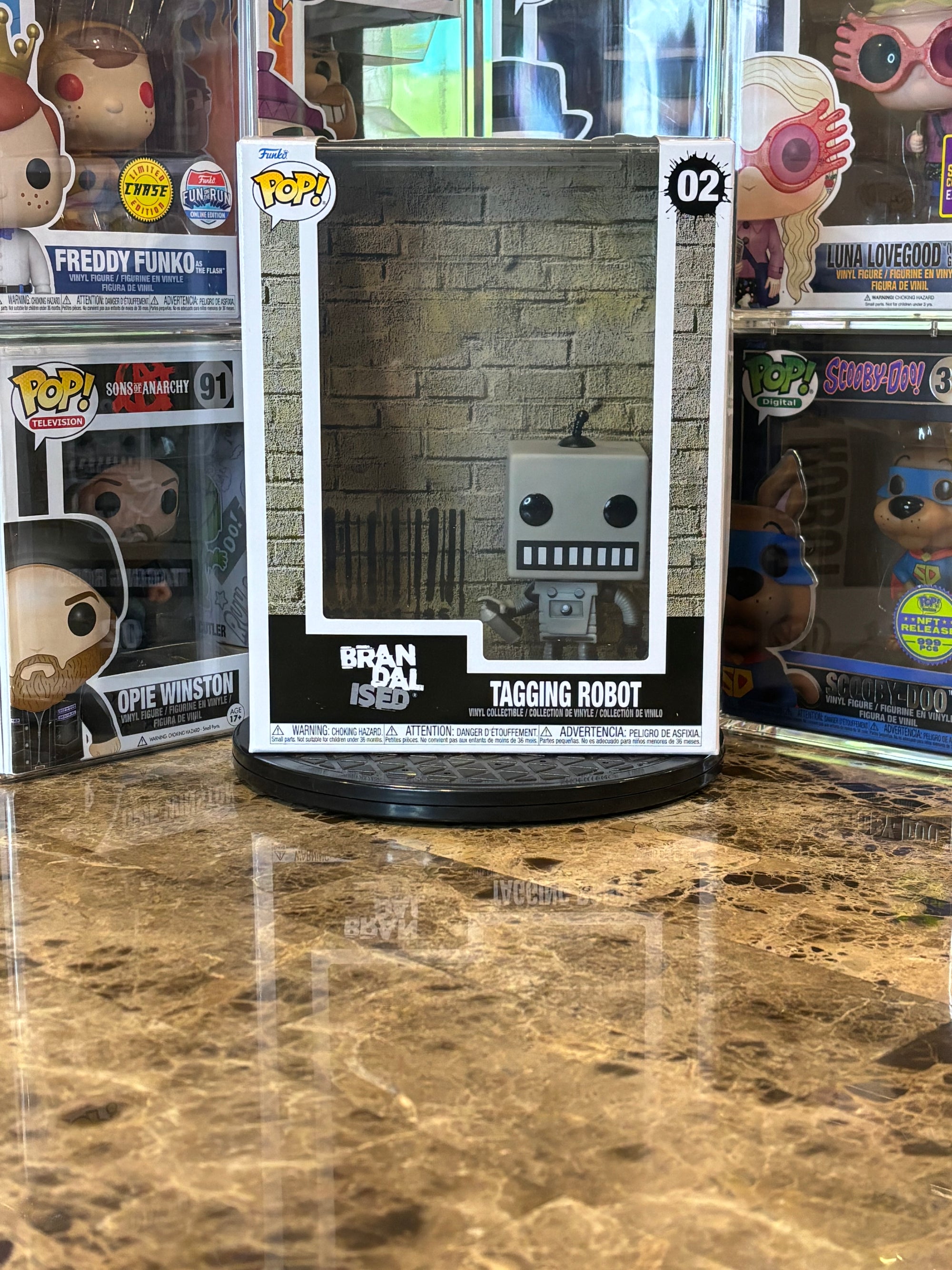 Funko Pop Banksy Brandalised Tagging Robot #02