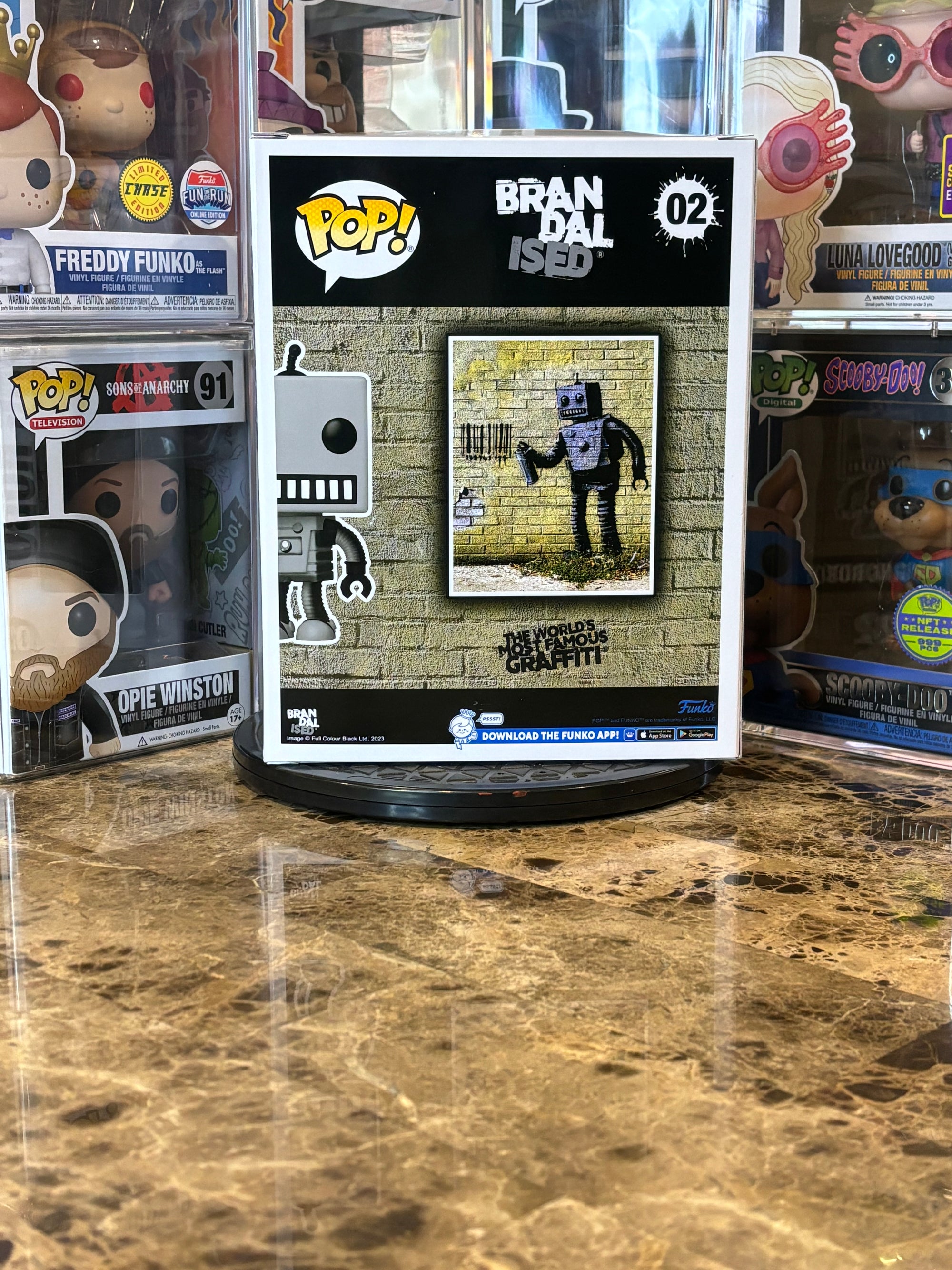 Funko Pop Banksy Brandalised Tagging Robot #02