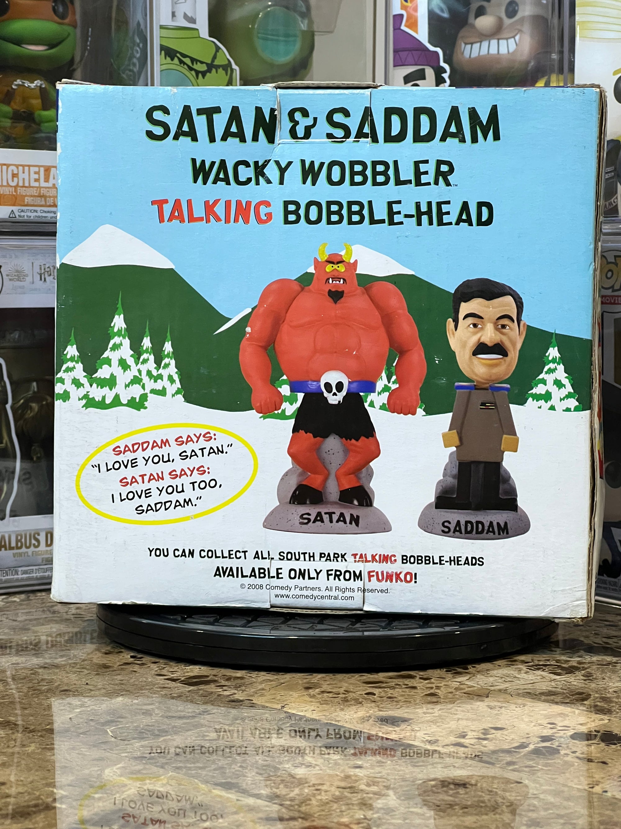 Wacky Wobbler Talking Bobble Head Satan & Saddam