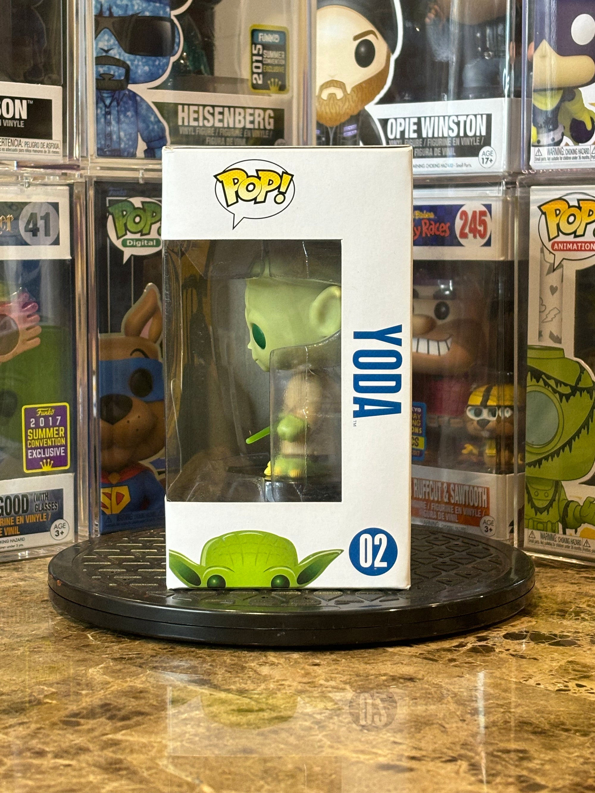 Funko Pop Star Wars Yoda #02 Blue Box Large Font First Run